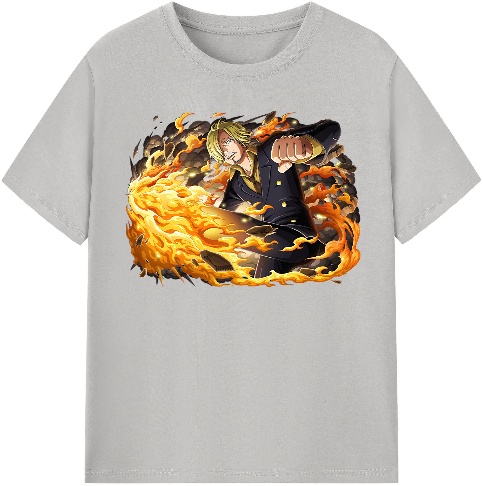 （画像用） ワンピース サンジ ONE PIECE Sanji レディースカジュアルプリントTシャツ（綿100％）