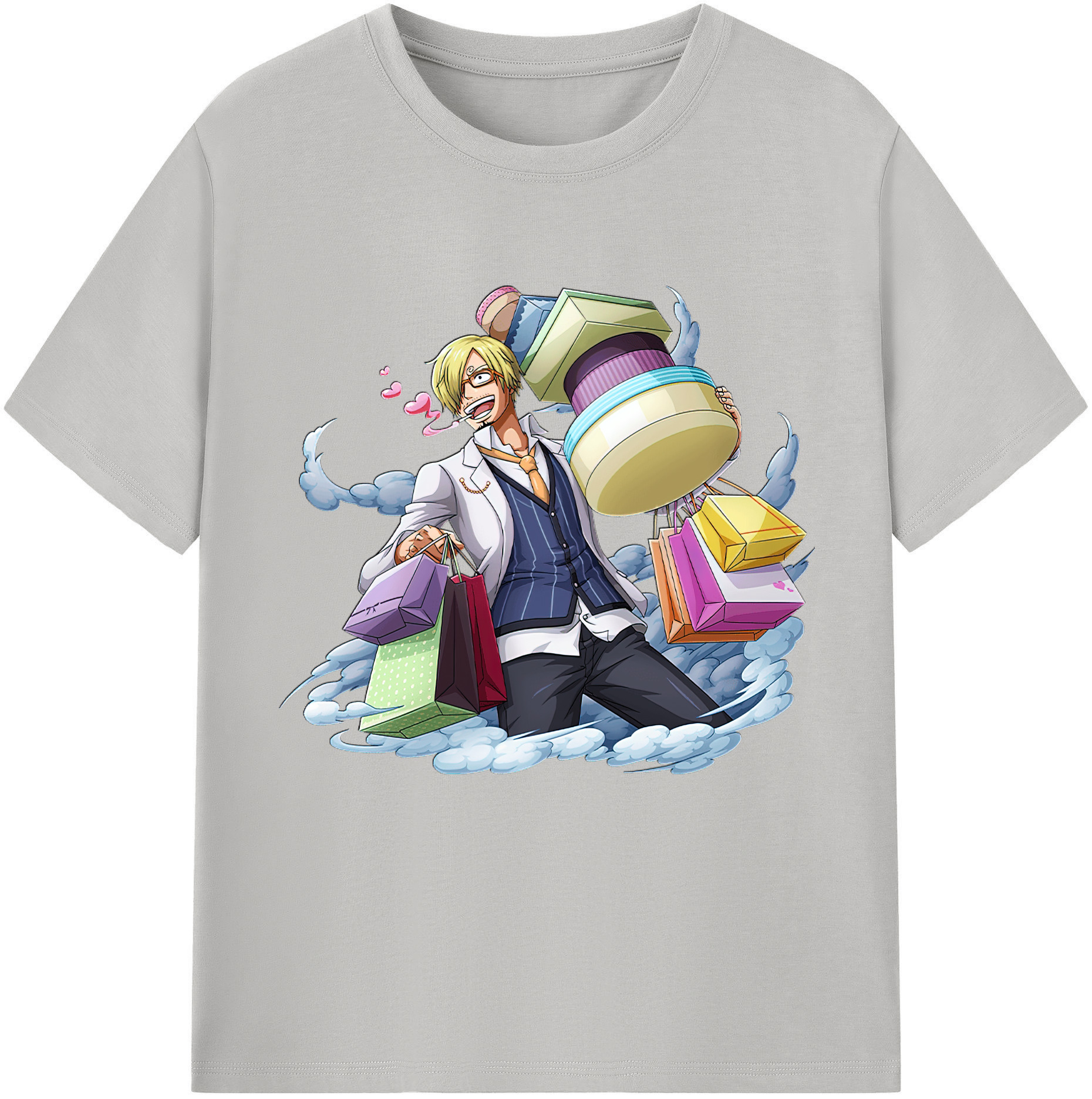 （画像用） ワンピース サンジ ONE PIECE Sanji レディースカジュアルプリントTシャツ（綿100％）