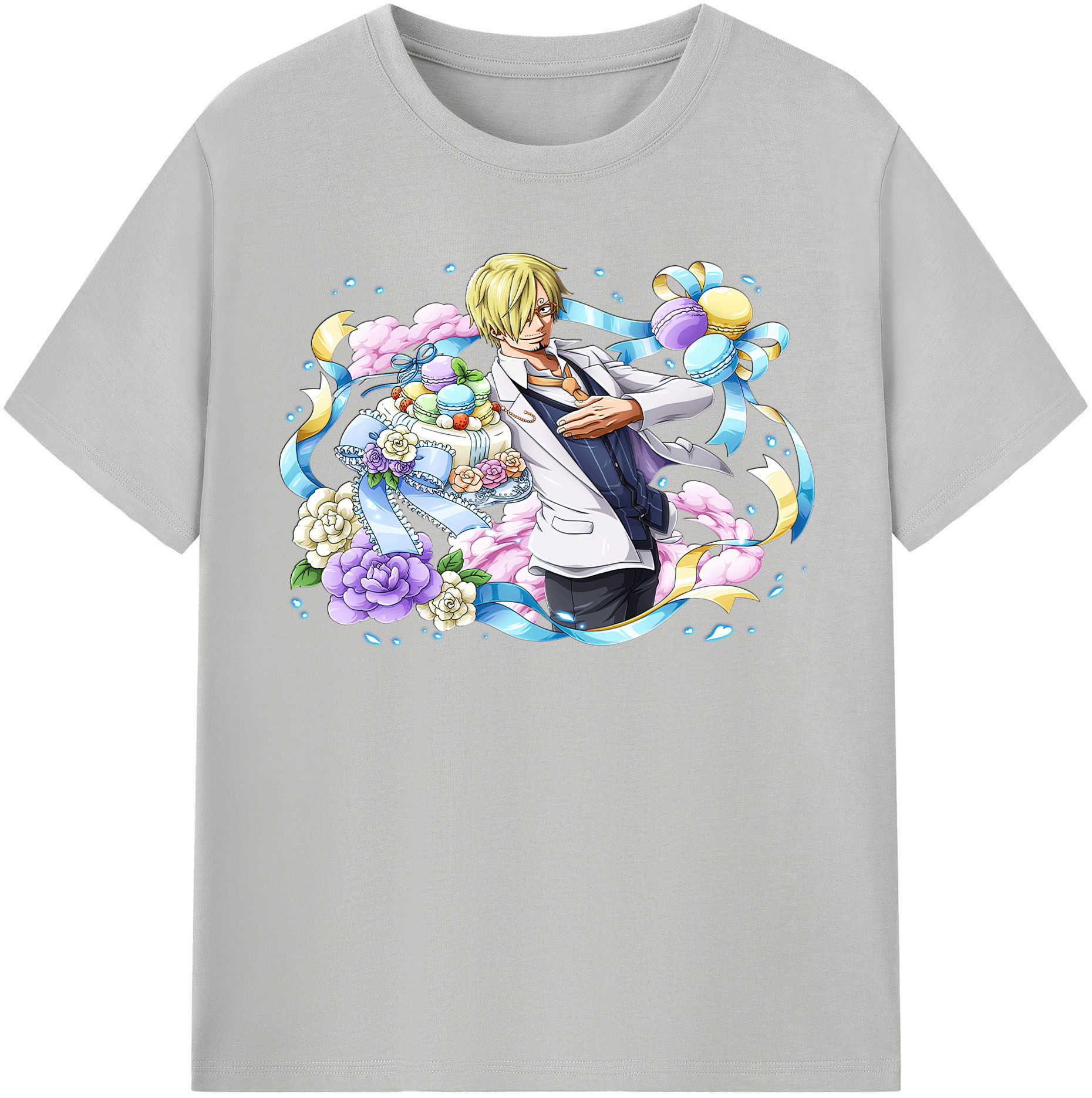（画像用） ワンピース サンジ ONE PIECE Sanji レディースカジュアルプリントTシャツ（綿100％）