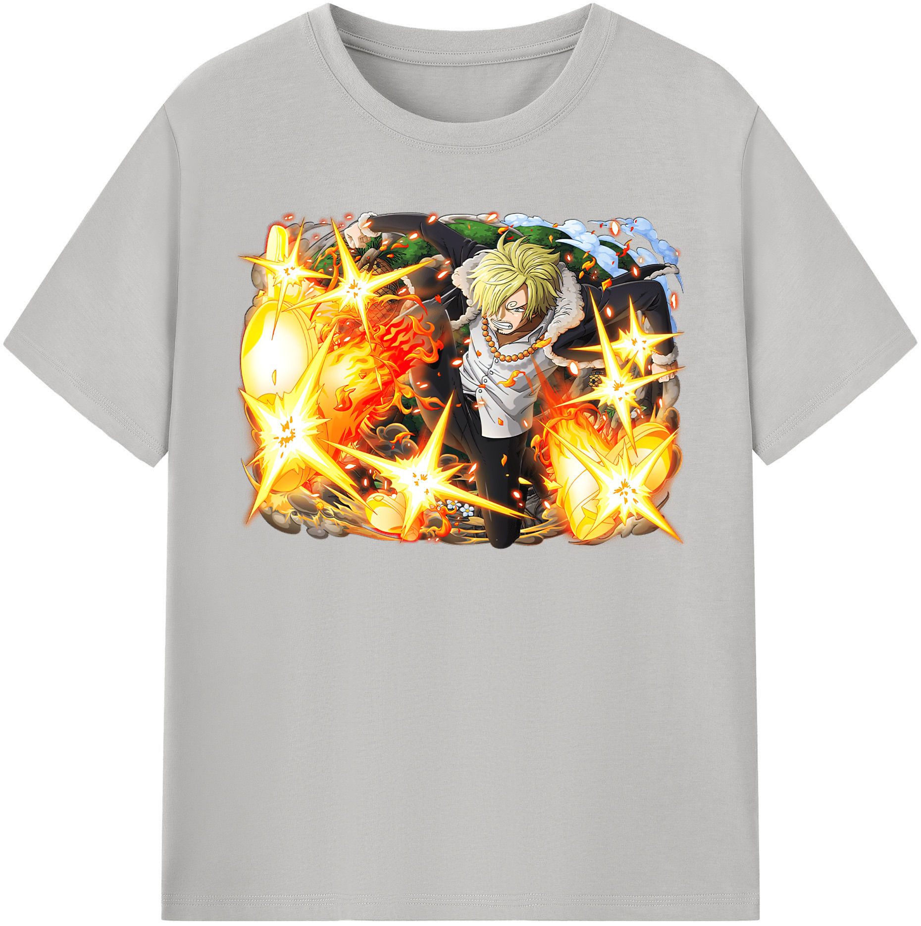 （画像用） ワンピース サンジ ONE PIECE Sanji レディースカジュアルプリントTシャツ（綿100％）
