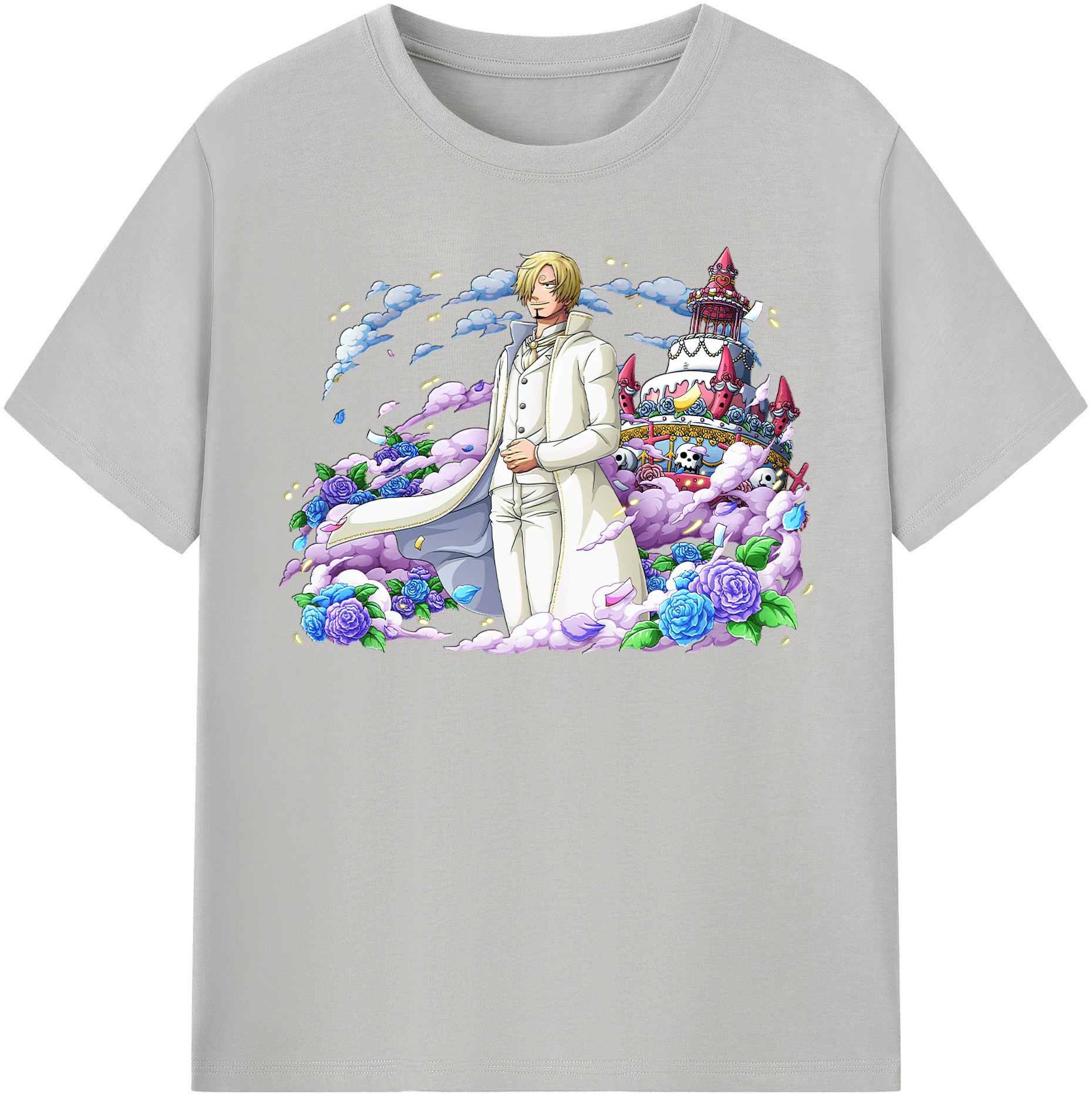 （画像用） ワンピース サンジ ONE PIECE Sanji レディースカジュアルプリントTシャツ（綿100％）