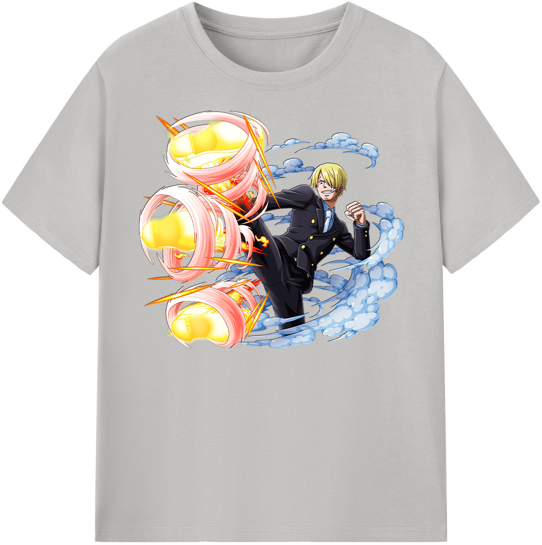 （画像用） ワンピース サンジ ONE PIECE Sanji レディースカジュアルプリントTシャツ（綿100％）