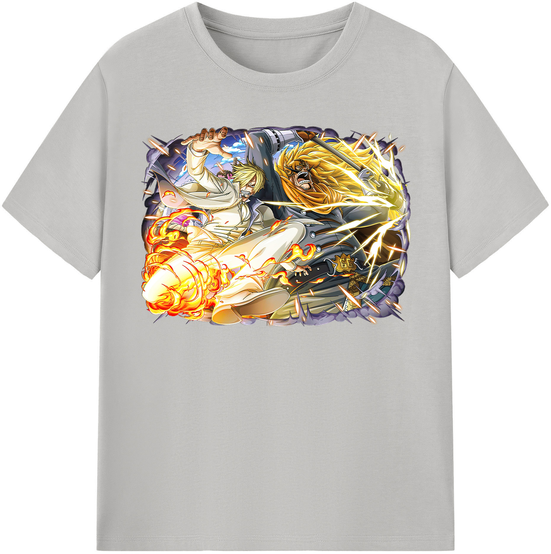 （画像用） ワンピース サンジ ONE PIECE Sanji レディースカジュアルプリントTシャツ（綿100％）