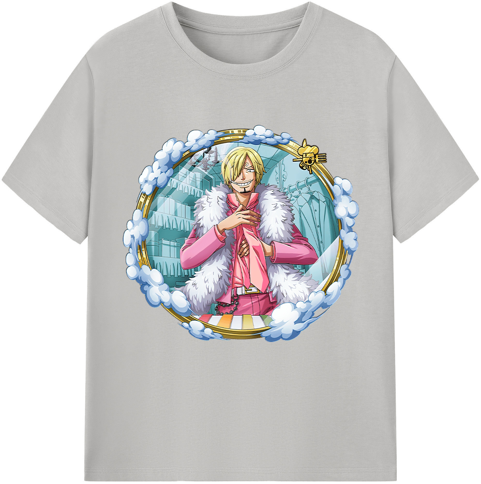 （画像用） ワンピース サンジ ONE PIECE Sanji レディースカジュアルプリントTシャツ（綿100％）