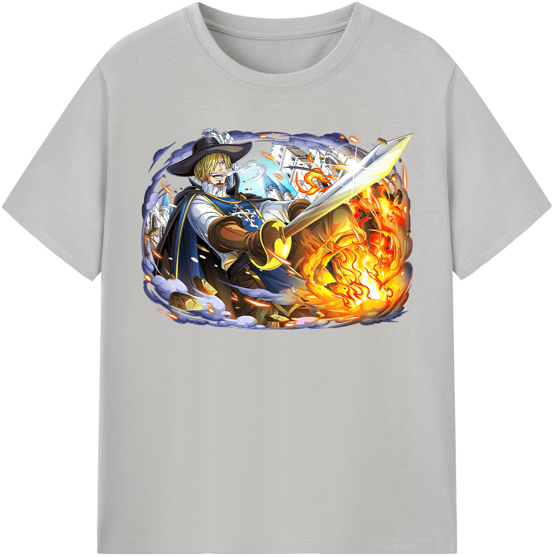 （画像用） ワンピース サンジ ONE PIECE Sanji レディースカジュアルプリントTシャツ（綿100％）