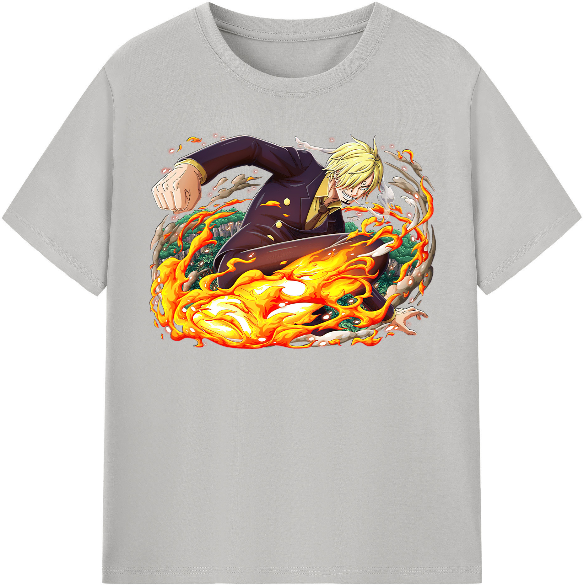 （画像用） ワンピース サンジ ONE PIECE Sanji レディースカジュアルプリントTシャツ（綿100％）