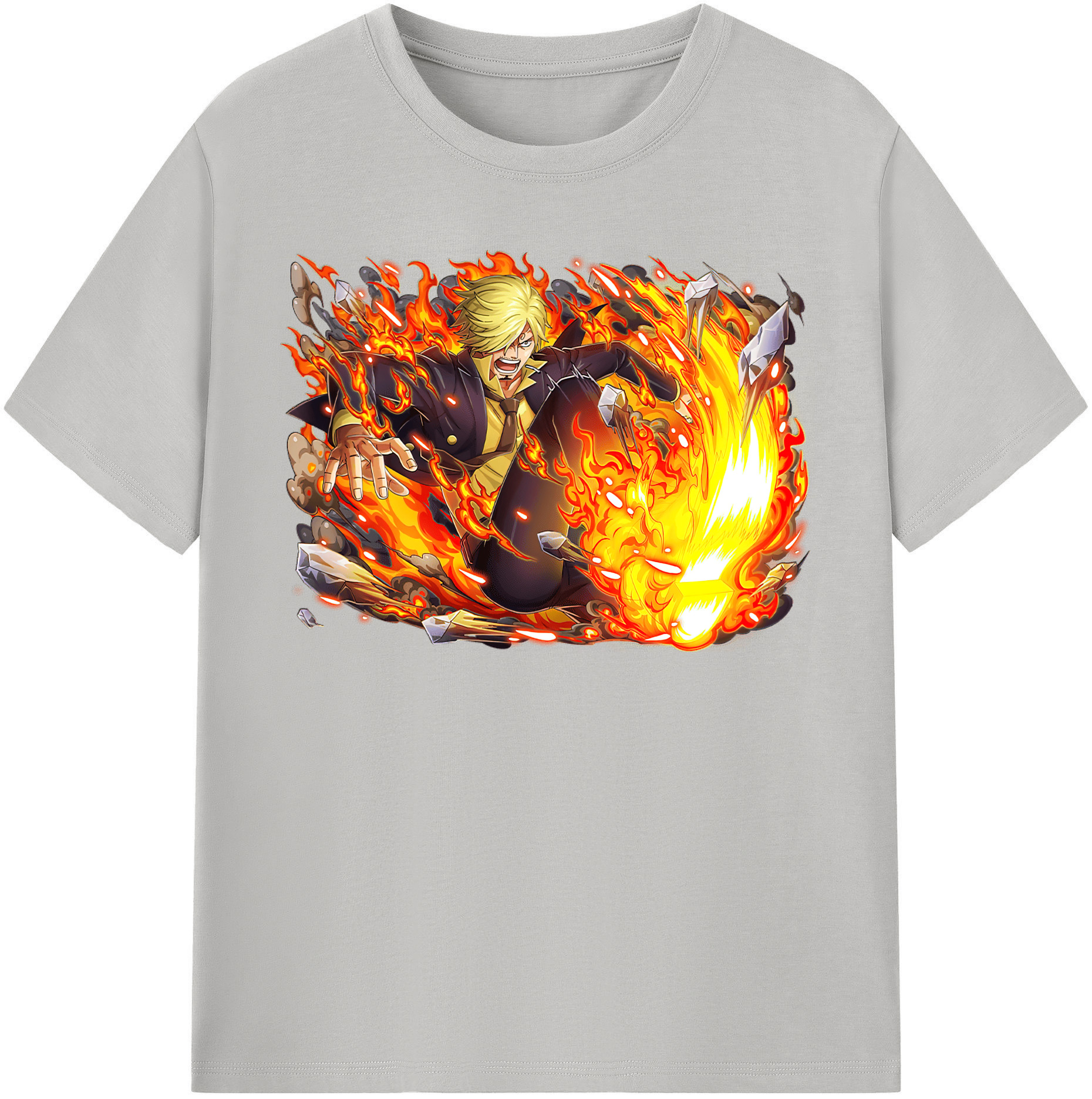 （画像用） ワンピース サンジ ONE PIECE Sanji レディースカジュアルプリントTシャツ（綿100％）