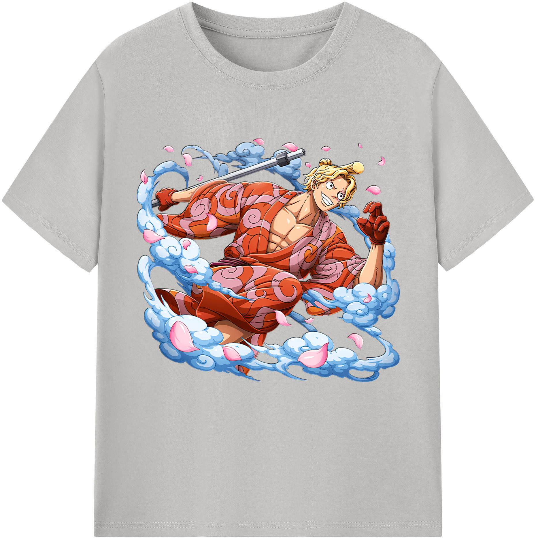 （画像用） ワンピース サンジ ONE PIECE Sanji レディースカジュアルプリントTシャツ（綿100％）