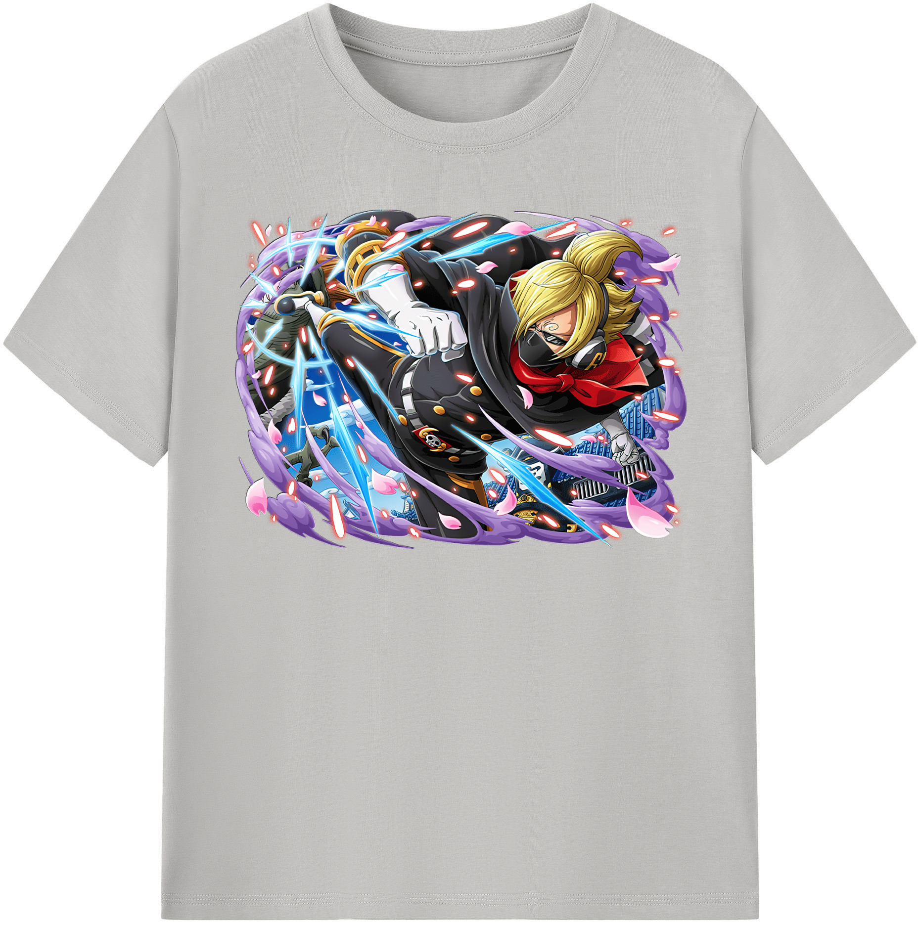 （画像用） ワンピース サンジ ONE PIECE Sanji レディースカジュアルプリントTシャツ（綿100％）