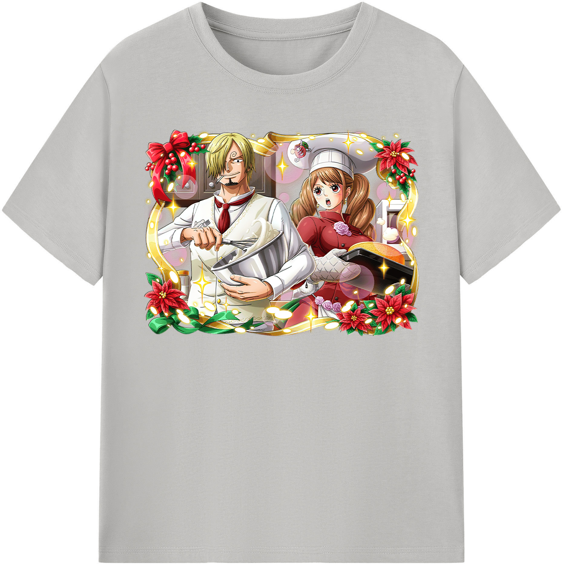 （画像用） ワンピース サンジ ONE PIECE Sanji レディースカジュアルプリントTシャツ（綿100％）