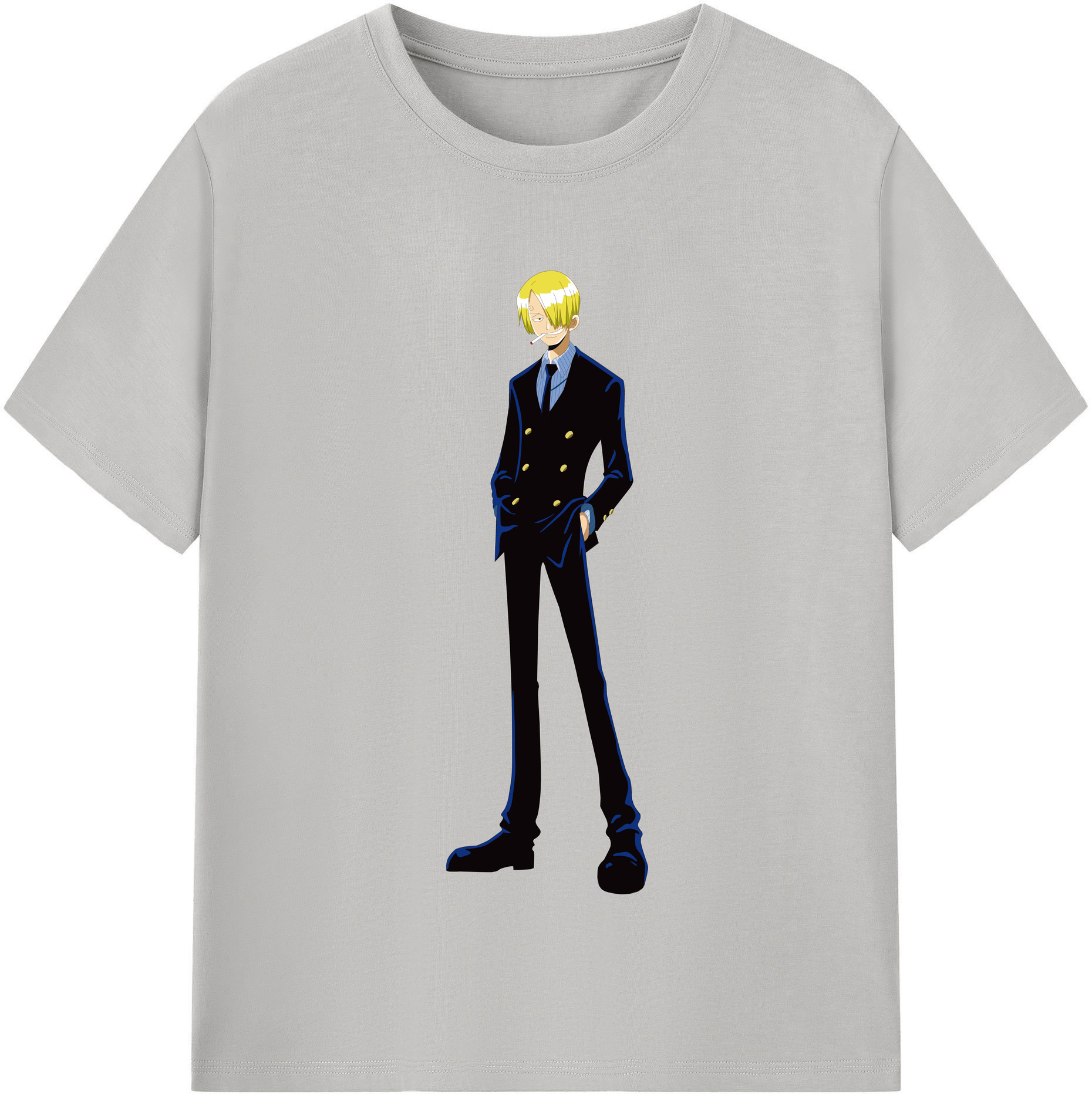 （画像用） ワンピース サンジ ONE PIECE Sanji レディースカジュアルプリントTシャツ（綿100％）