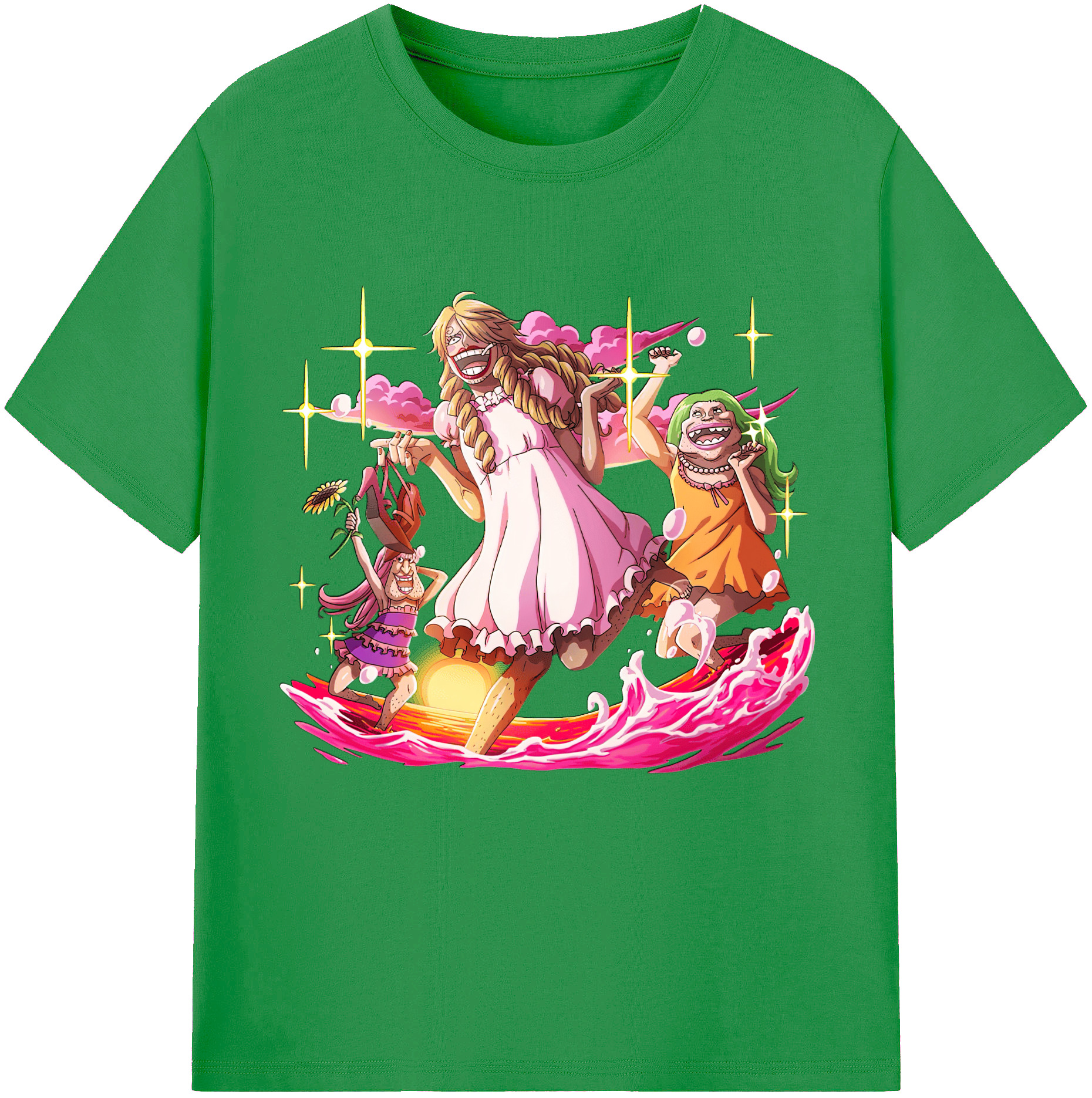 （画像用） ワンピース サンジ ONE PIECE Sanji レディースカジュアルプリントTシャツ（綿100％）