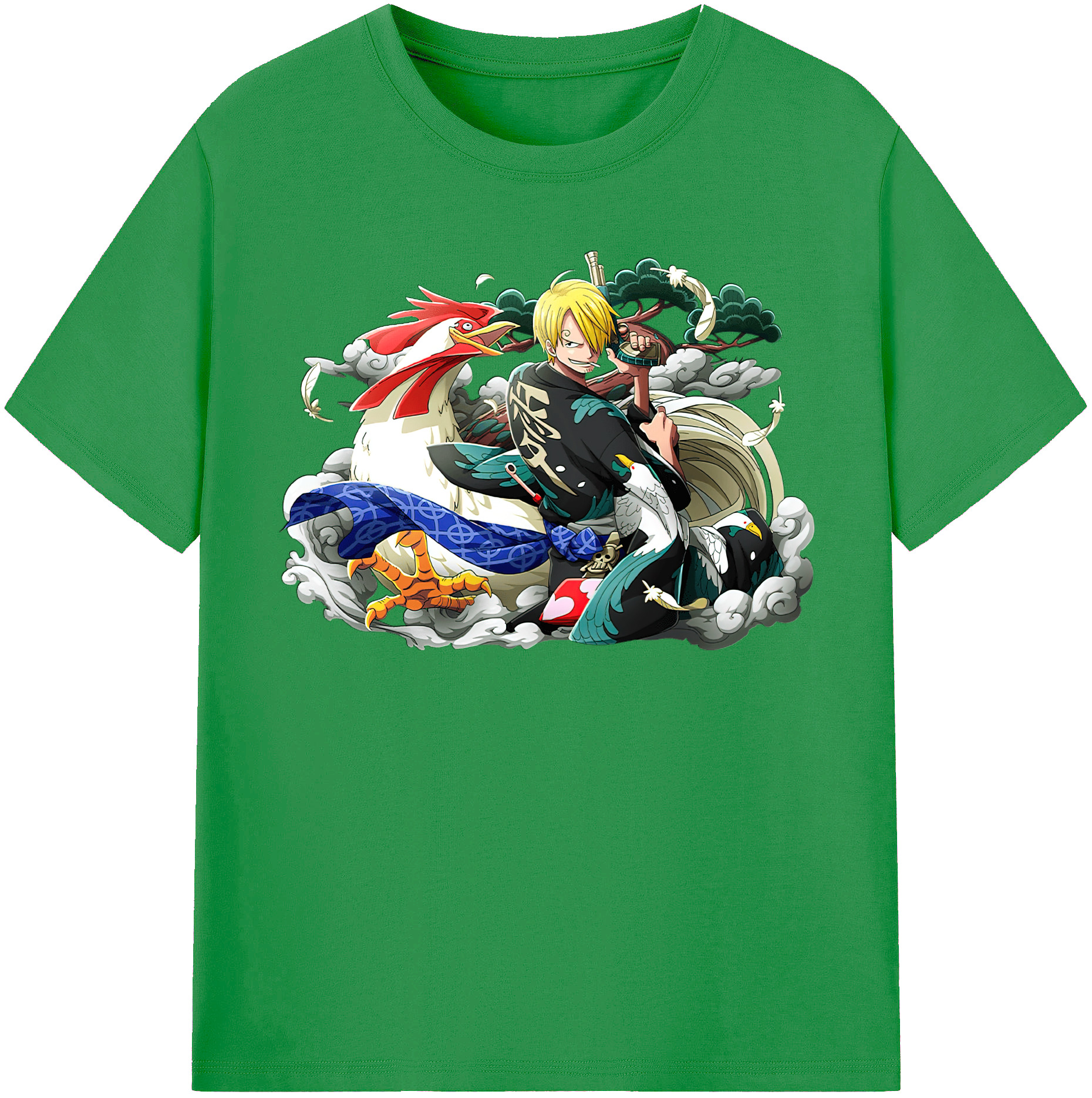 （画像用） ワンピース サンジ ONE PIECE Sanji レディースカジュアルプリントTシャツ（綿100％）