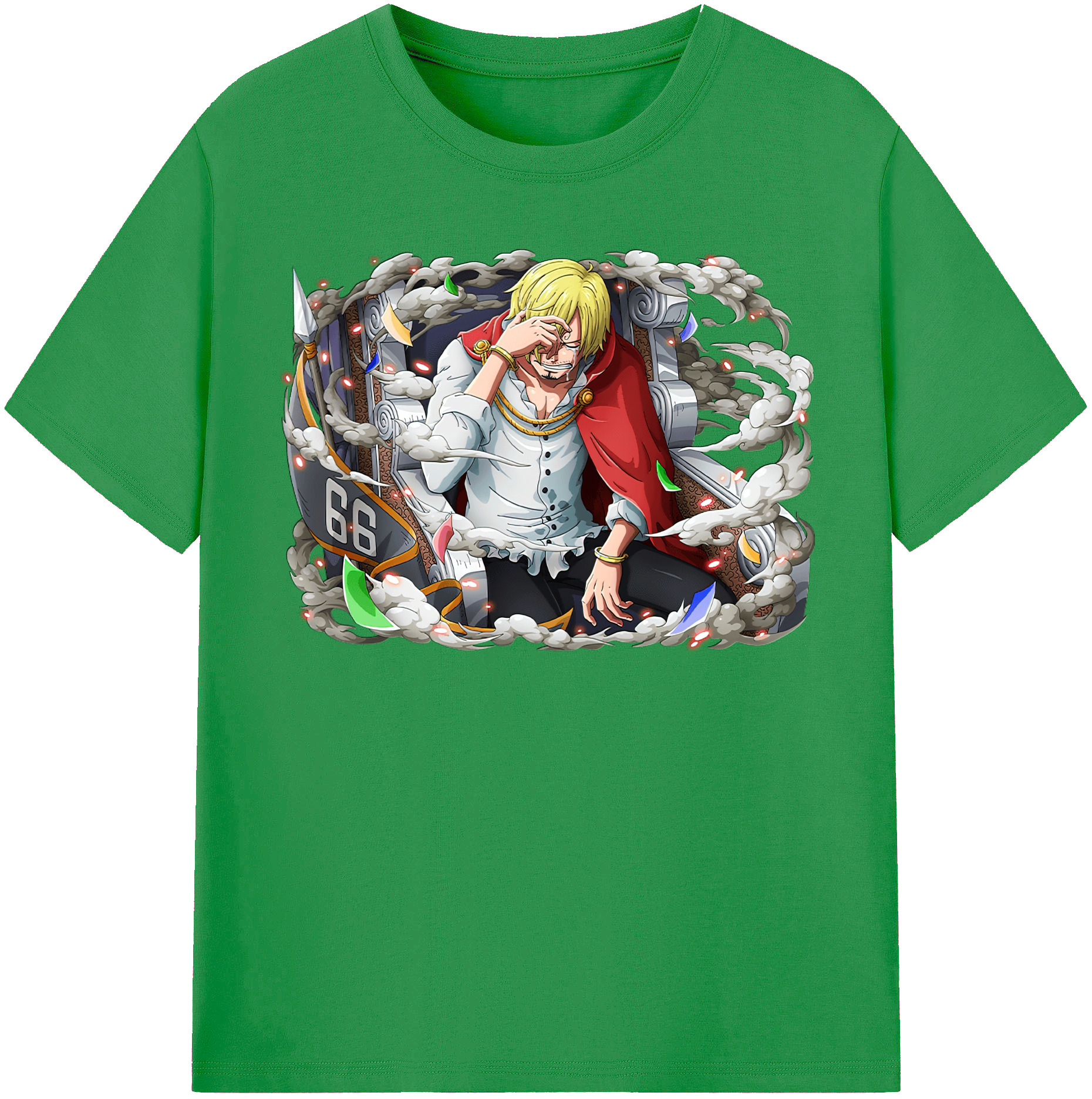 （画像用） ワンピース サンジ ONE PIECE Sanji レディースカジュアルプリントTシャツ（綿100％）