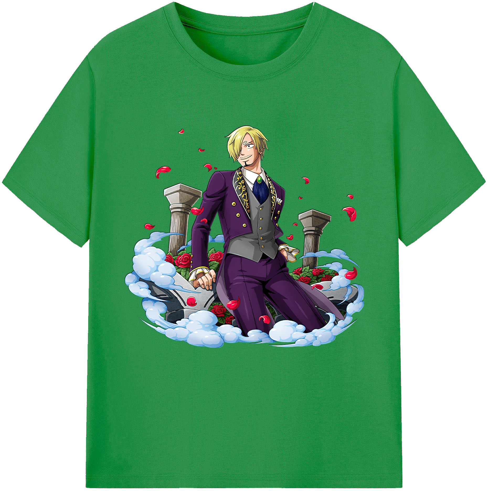 （画像用） ワンピース サンジ ONE PIECE Sanji レディースカジュアルプリントTシャツ（綿100％）