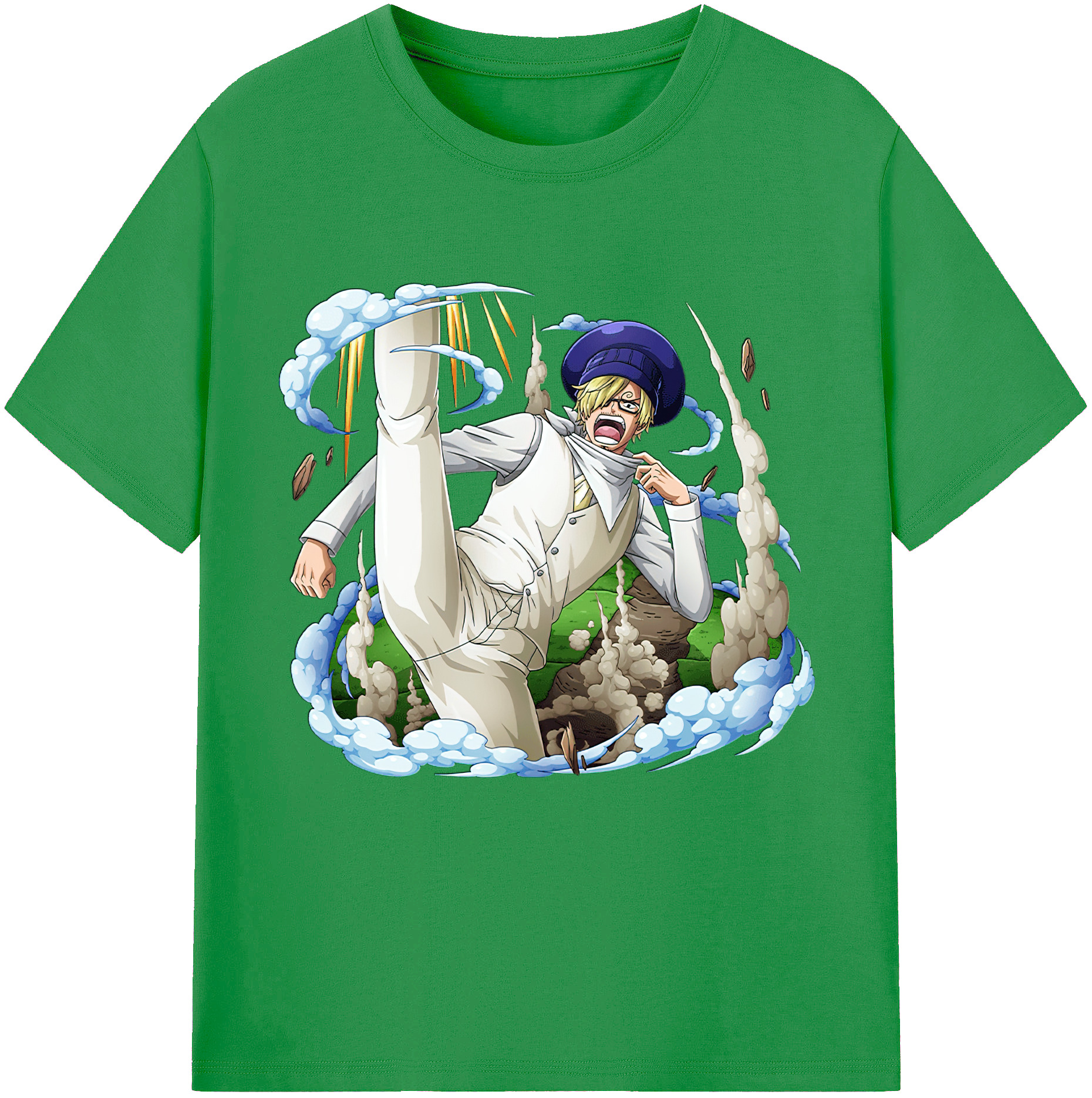 （画像用） ワンピース サンジ ONE PIECE Sanji レディースカジュアルプリントTシャツ（綿100％）