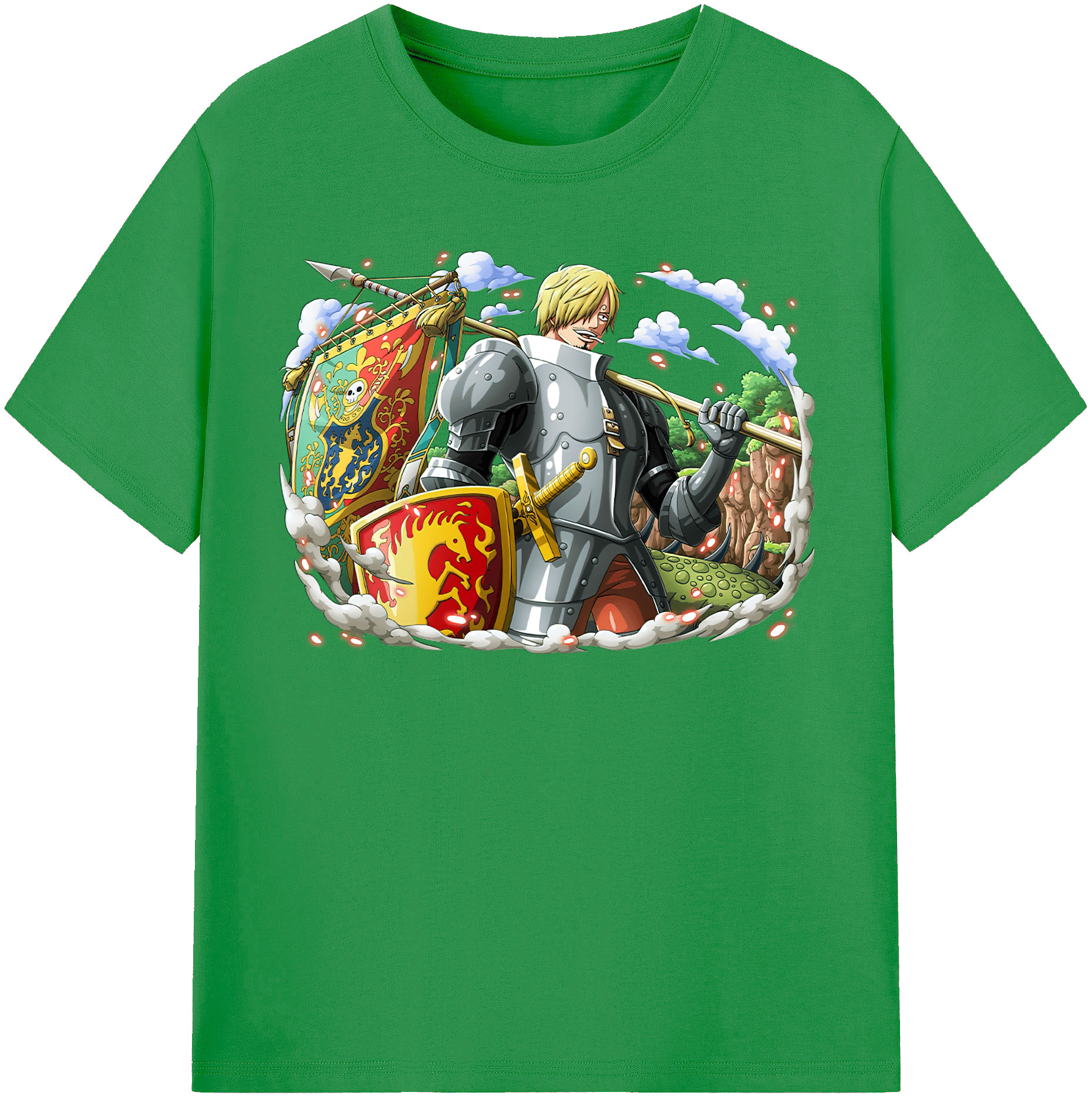 （画像用） ワンピース サンジ ONE PIECE Sanji レディースカジュアルプリントTシャツ（綿100％）