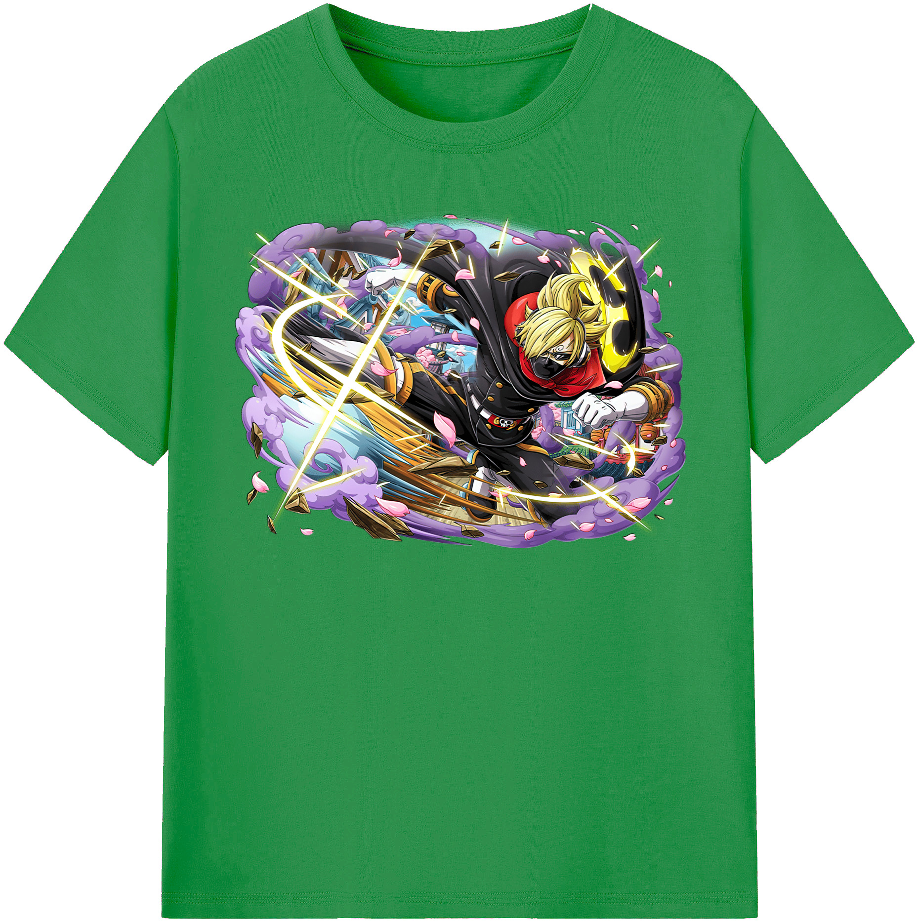 （画像用） ワンピース サンジ ONE PIECE Sanji レディースカジュアルプリントTシャツ（綿100％）