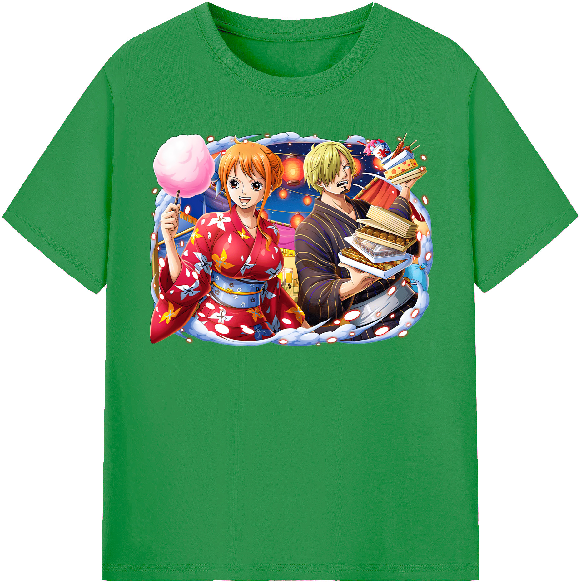 （画像用） ワンピース サンジ ONE PIECE Sanji レディースカジュアルプリントTシャツ（綿100％）