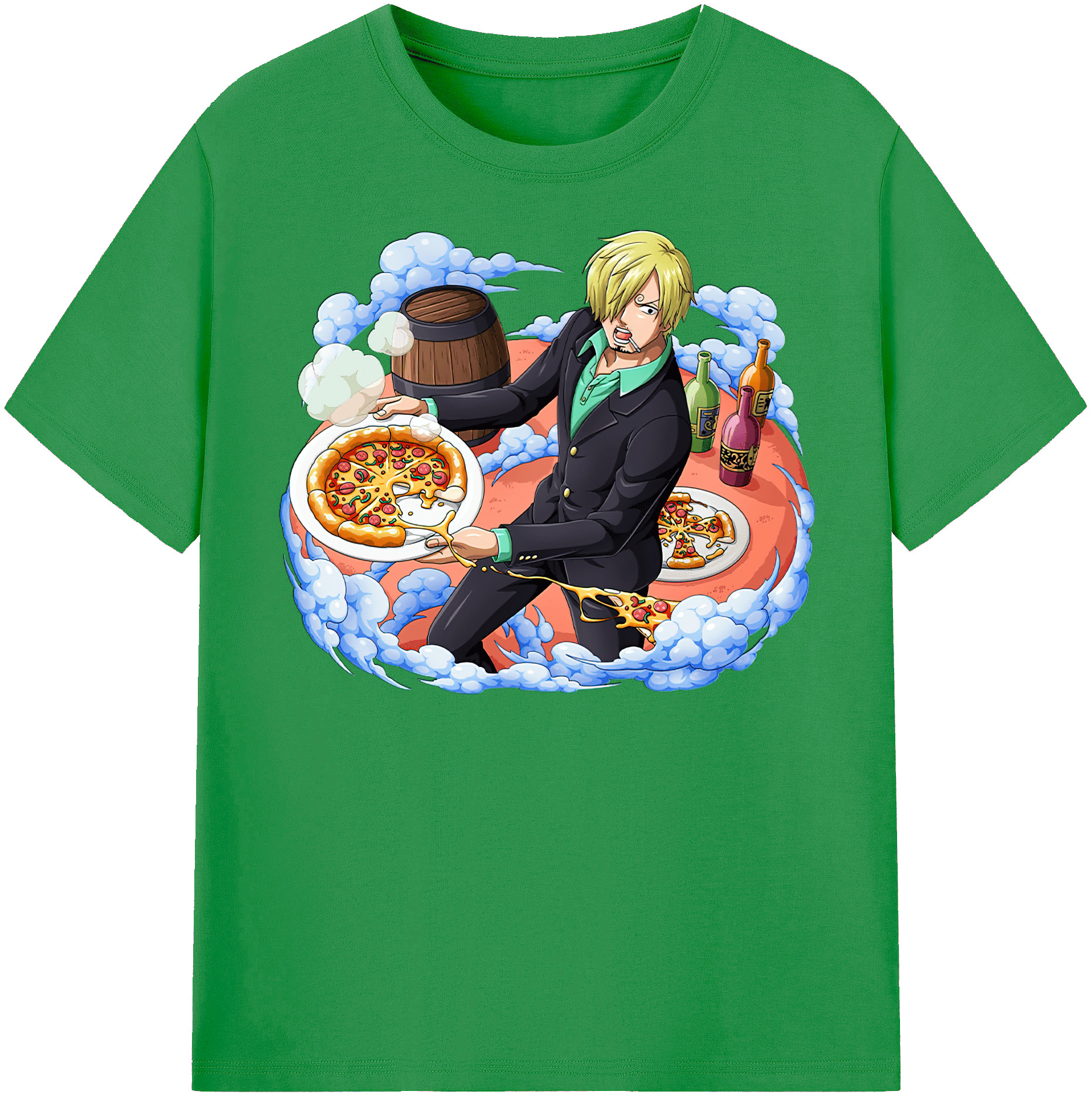 （画像用） ワンピース サンジ ONE PIECE Sanji レディースカジュアルプリントTシャツ（綿100％）