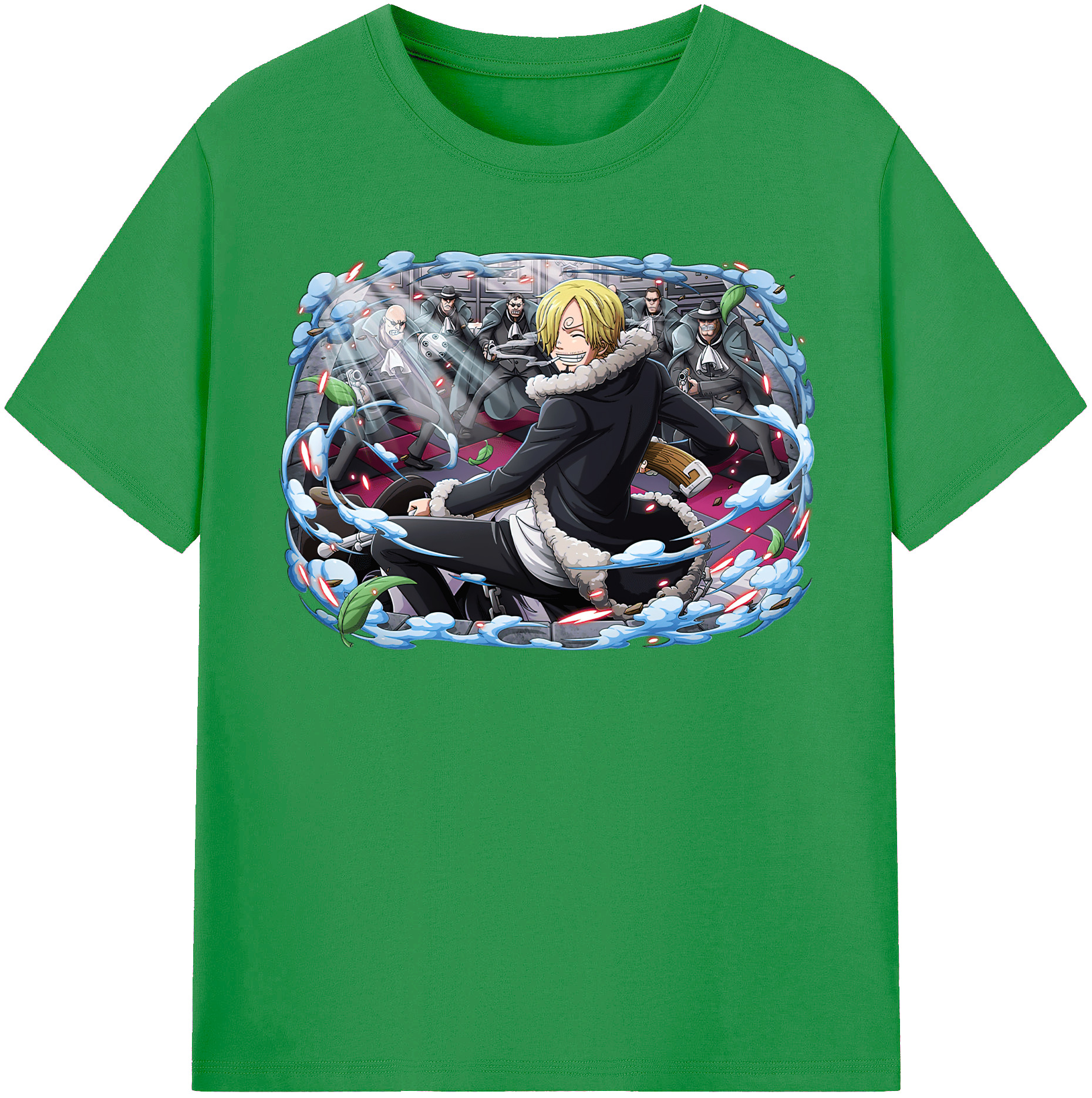 （画像用） ワンピース サンジ ONE PIECE Sanji レディースカジュアルプリントTシャツ（綿100％）