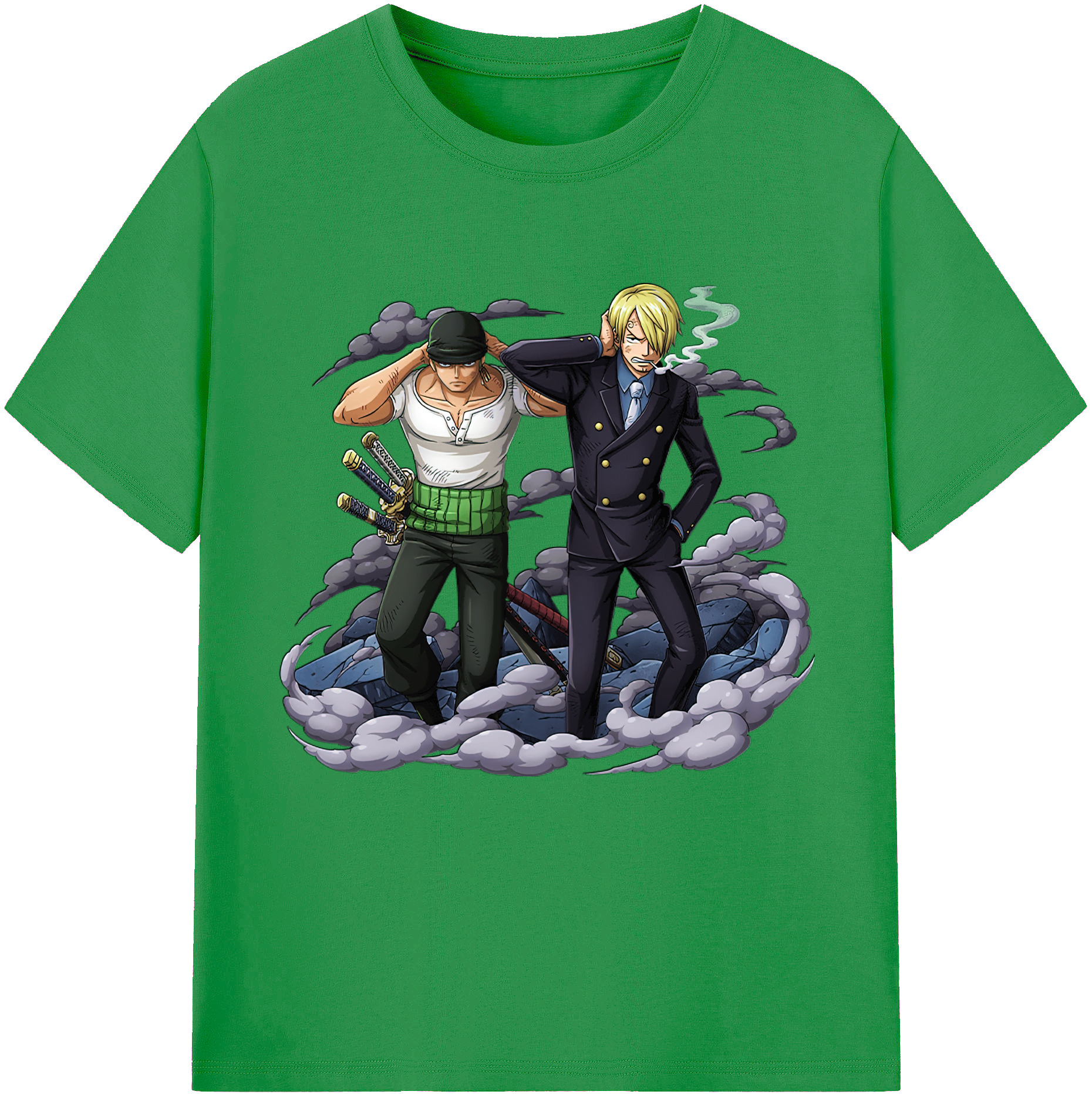 （画像用） ワンピース サンジ ONE PIECE Sanji レディースカジュアルプリントTシャツ（綿100％）