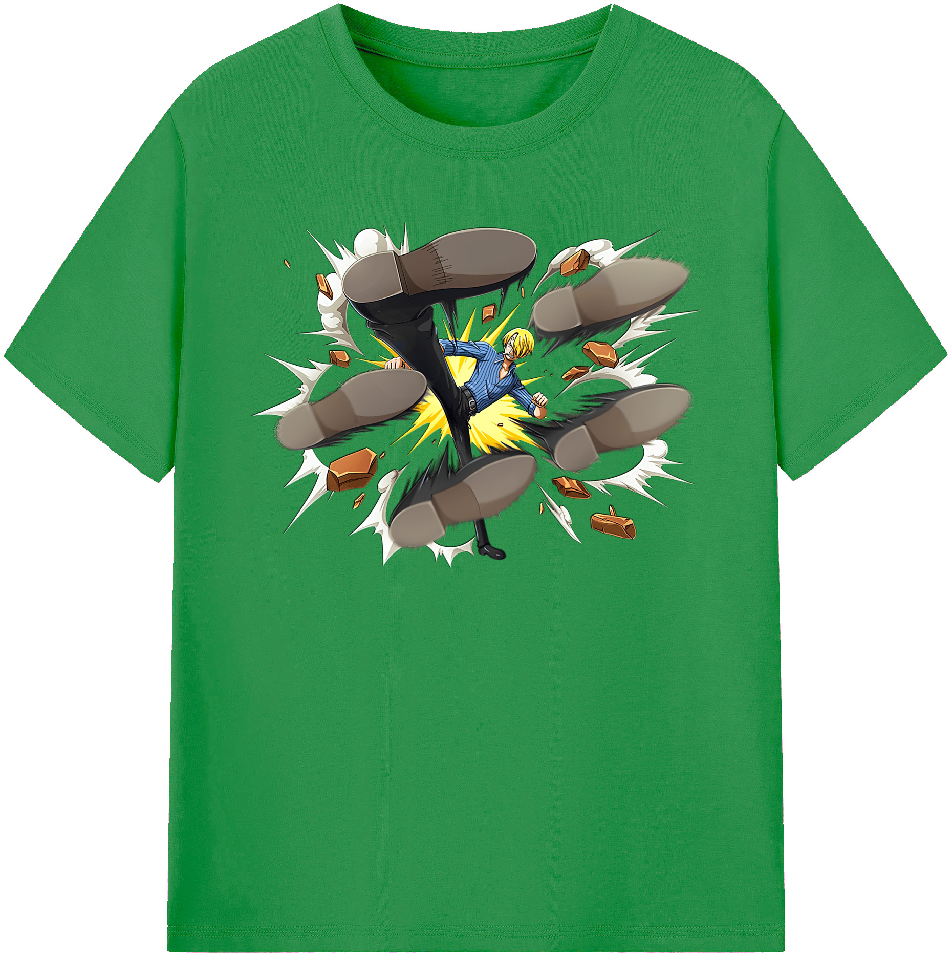 （画像用） ワンピース サンジ ONE PIECE Sanji レディースカジュアルプリントTシャツ（綿100％）