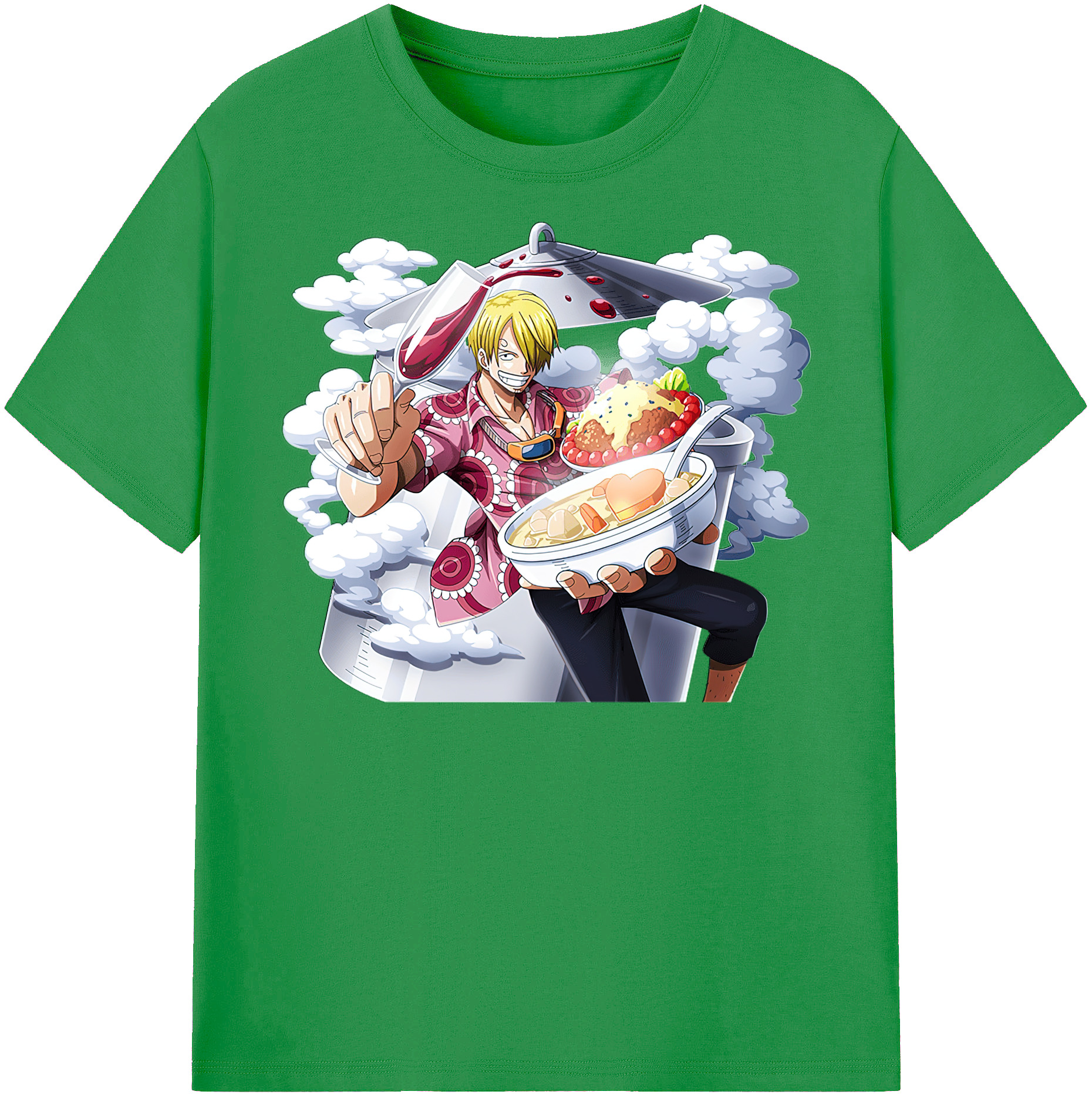 （画像用） ワンピース サンジ ONE PIECE Sanji レディースカジュアルプリントTシャツ（綿100％）