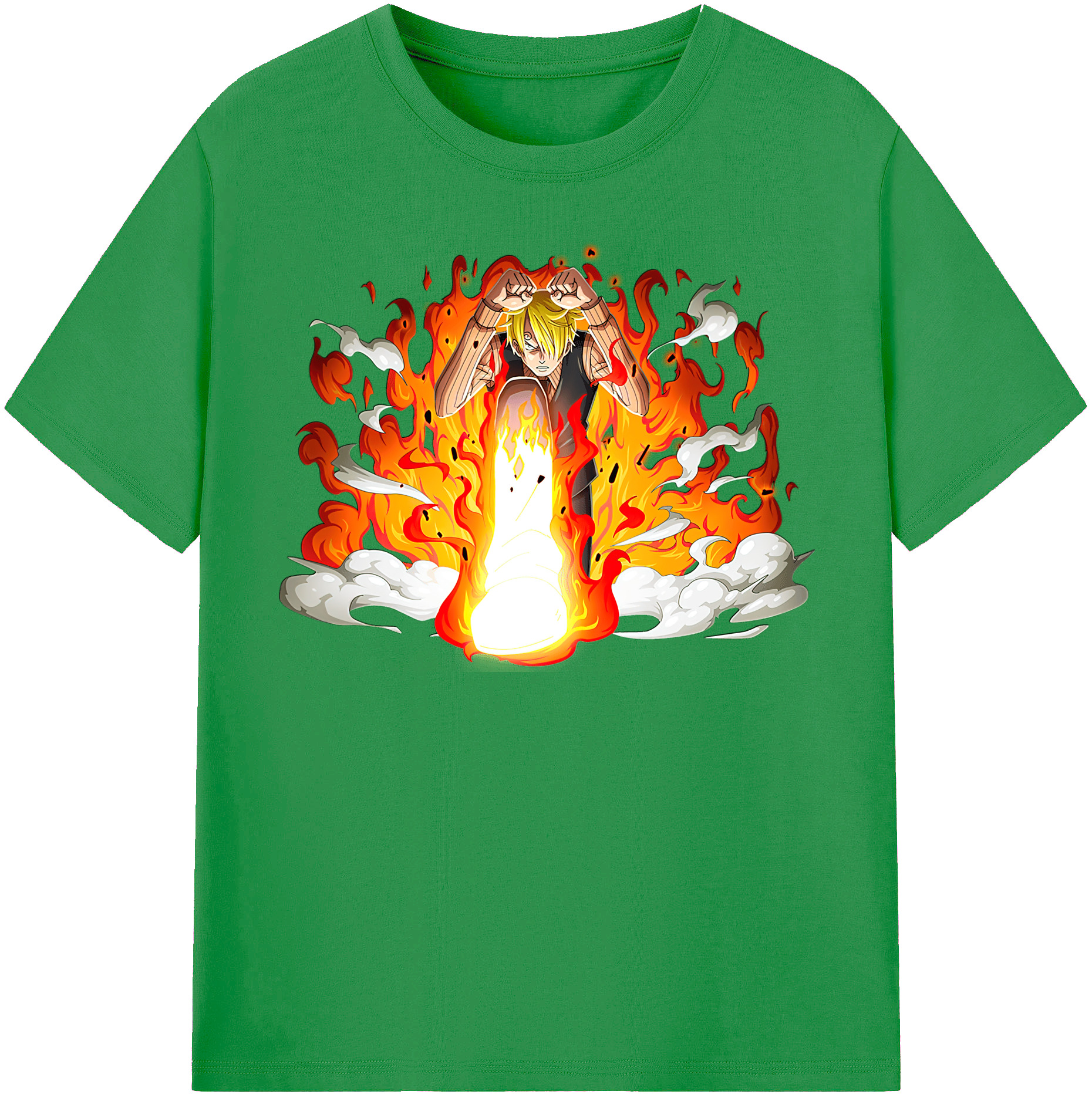 （画像用） ワンピース サンジ ONE PIECE Sanji レディースカジュアルプリントTシャツ（綿100％）
