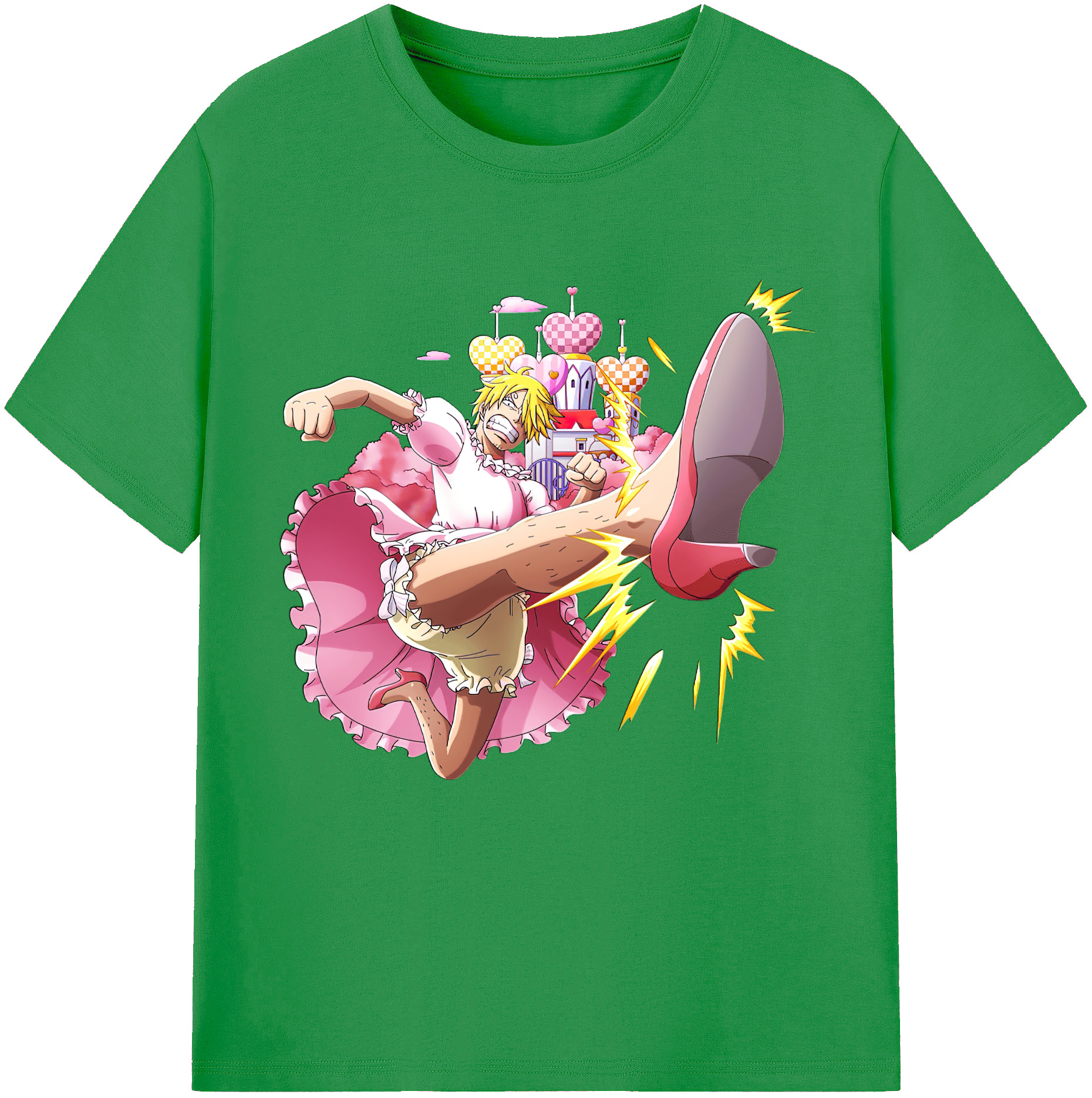 （画像用） ワンピース サンジ ONE PIECE Sanji レディースカジュアルプリントTシャツ（綿100％）