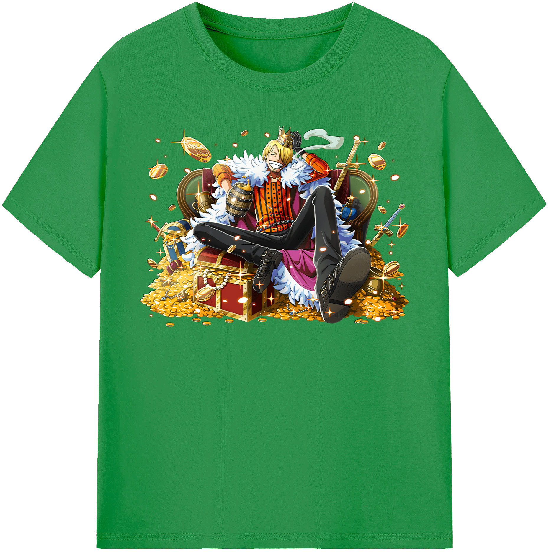 （画像用） ワンピース サンジ ONE PIECE Sanji レディースカジュアルプリントTシャツ（綿100％）