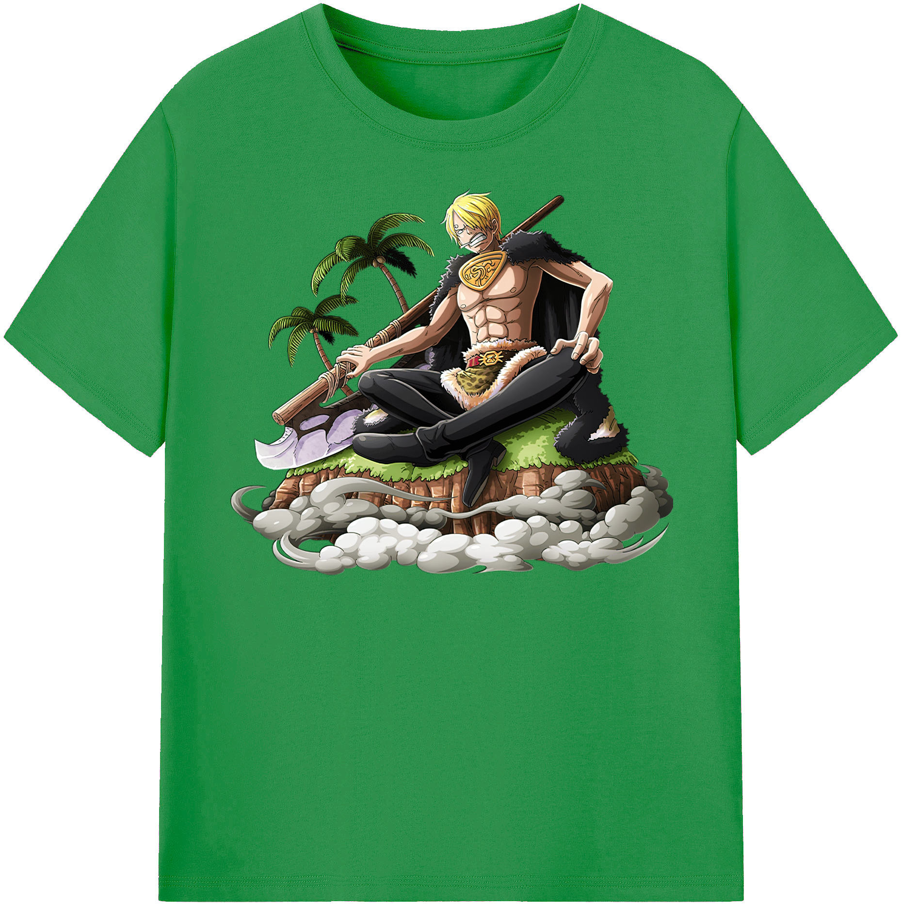 （画像用） ワンピース サンジ ONE PIECE Sanji レディースカジュアルプリントTシャツ（綿100％）