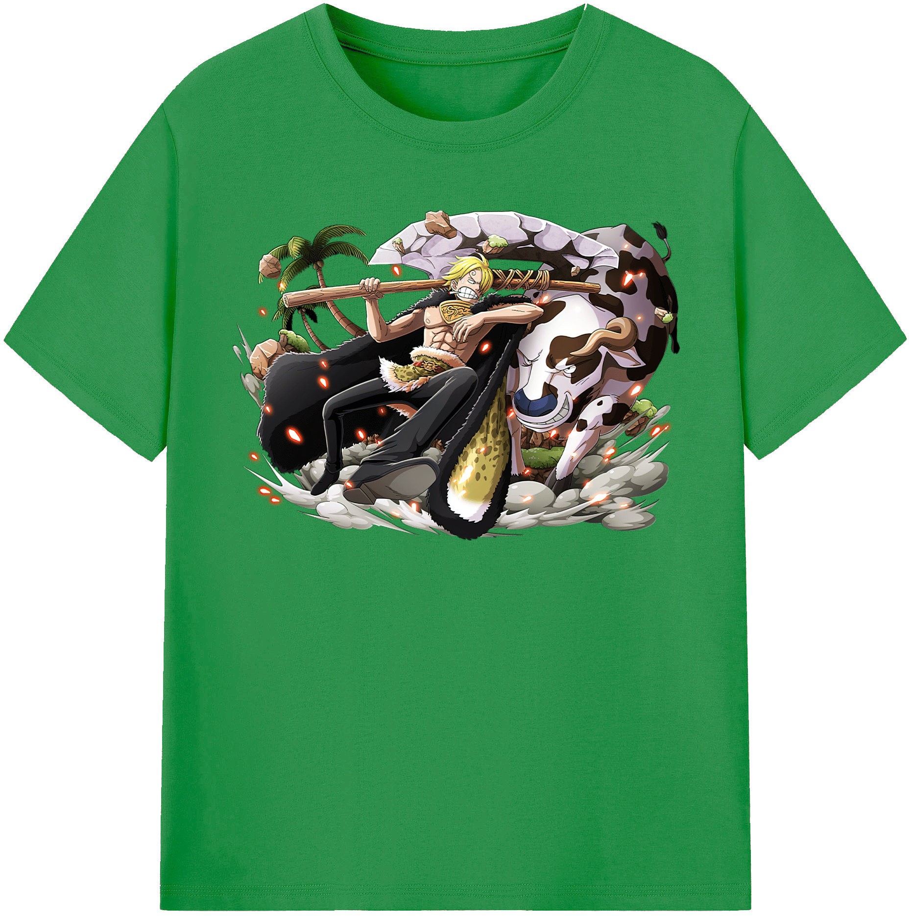 （画像用） ワンピース サンジ ONE PIECE Sanji レディースカジュアルプリントTシャツ（綿100％）