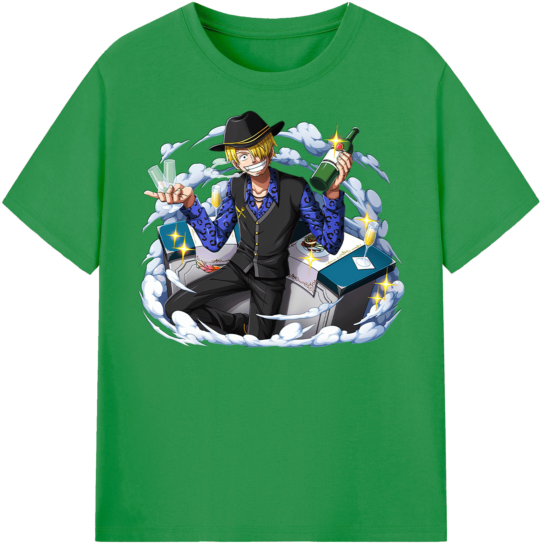 （画像用） ワンピース サンジ ONE PIECE Sanji レディースカジュアルプリントTシャツ（綿100％）