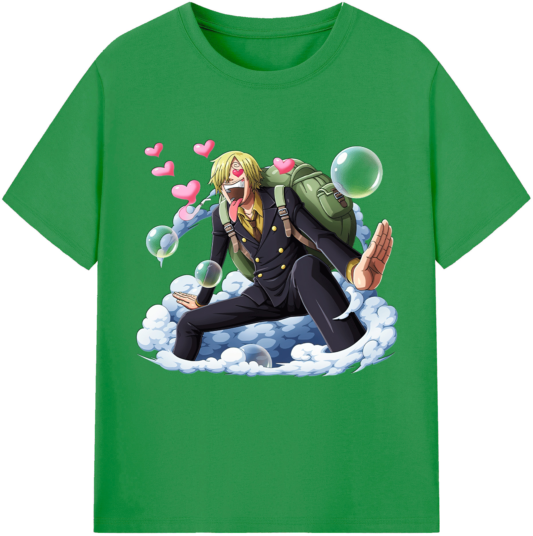 （画像用） ワンピース サンジ ONE PIECE Sanji レディースカジュアルプリントTシャツ（綿100％）