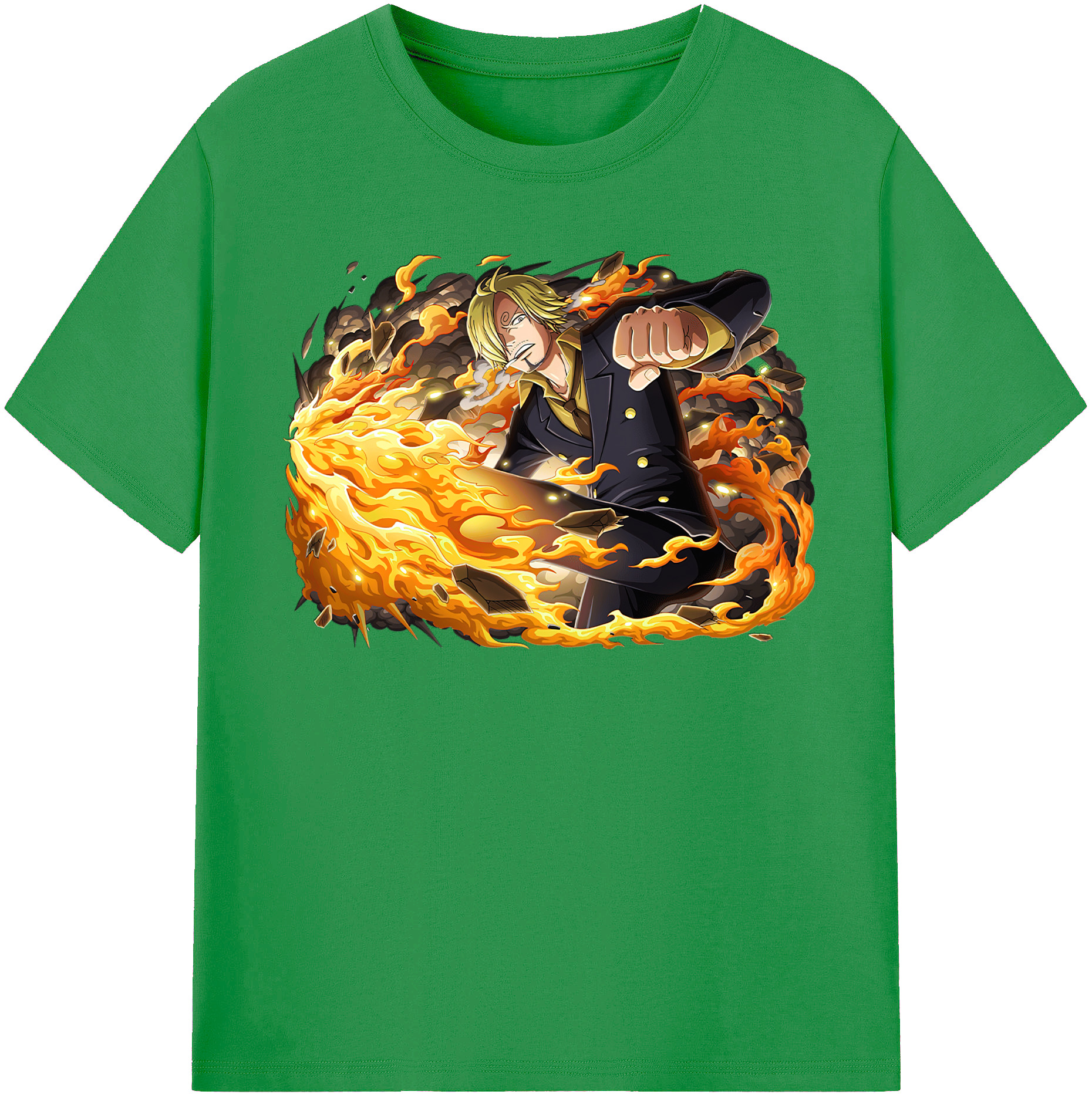 （画像用） ワンピース サンジ ONE PIECE Sanji レディースカジュアルプリントTシャツ（綿100％）