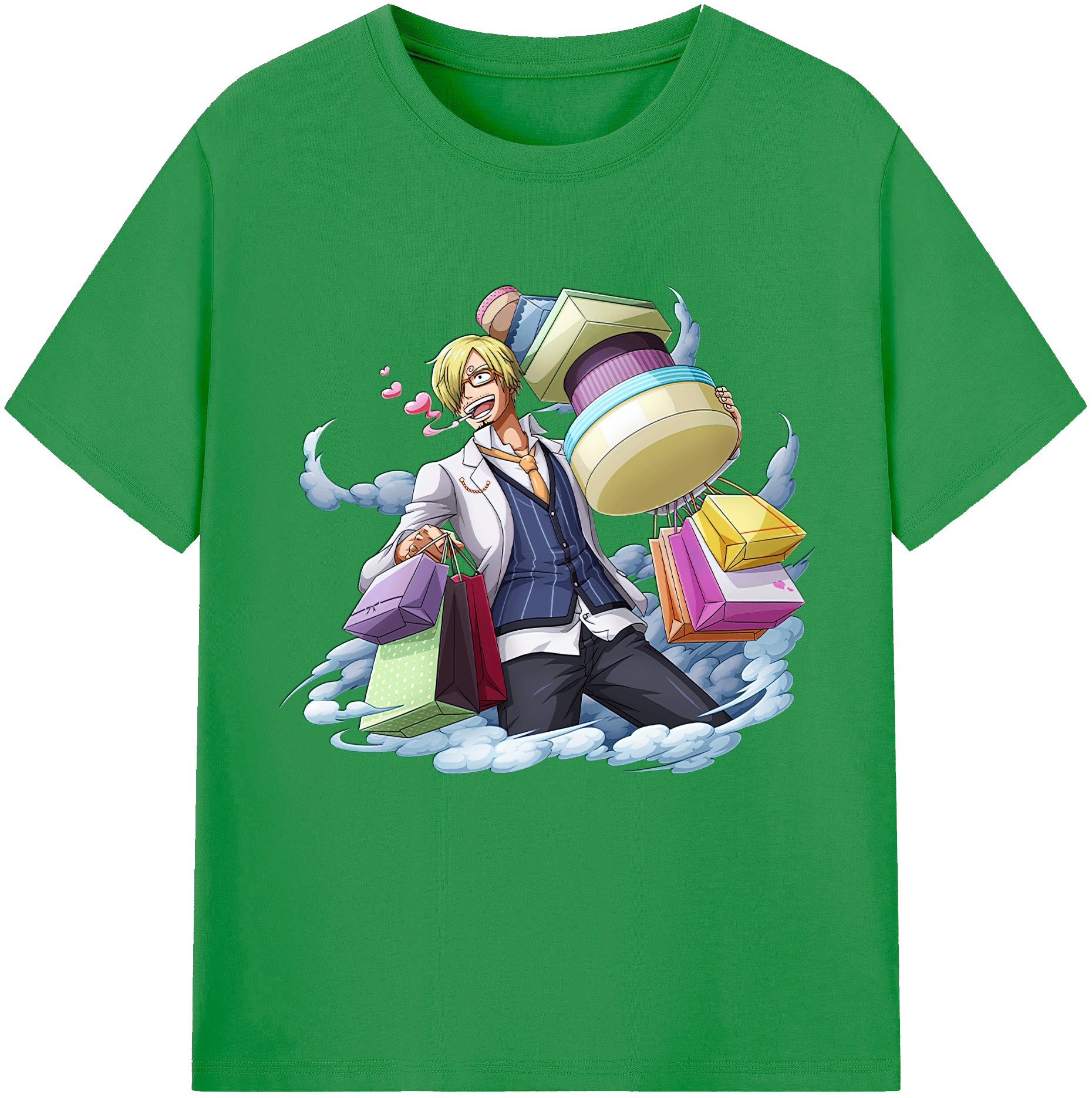 （画像用） ワンピース サンジ ONE PIECE Sanji レディースカジュアルプリントTシャツ（綿100％）