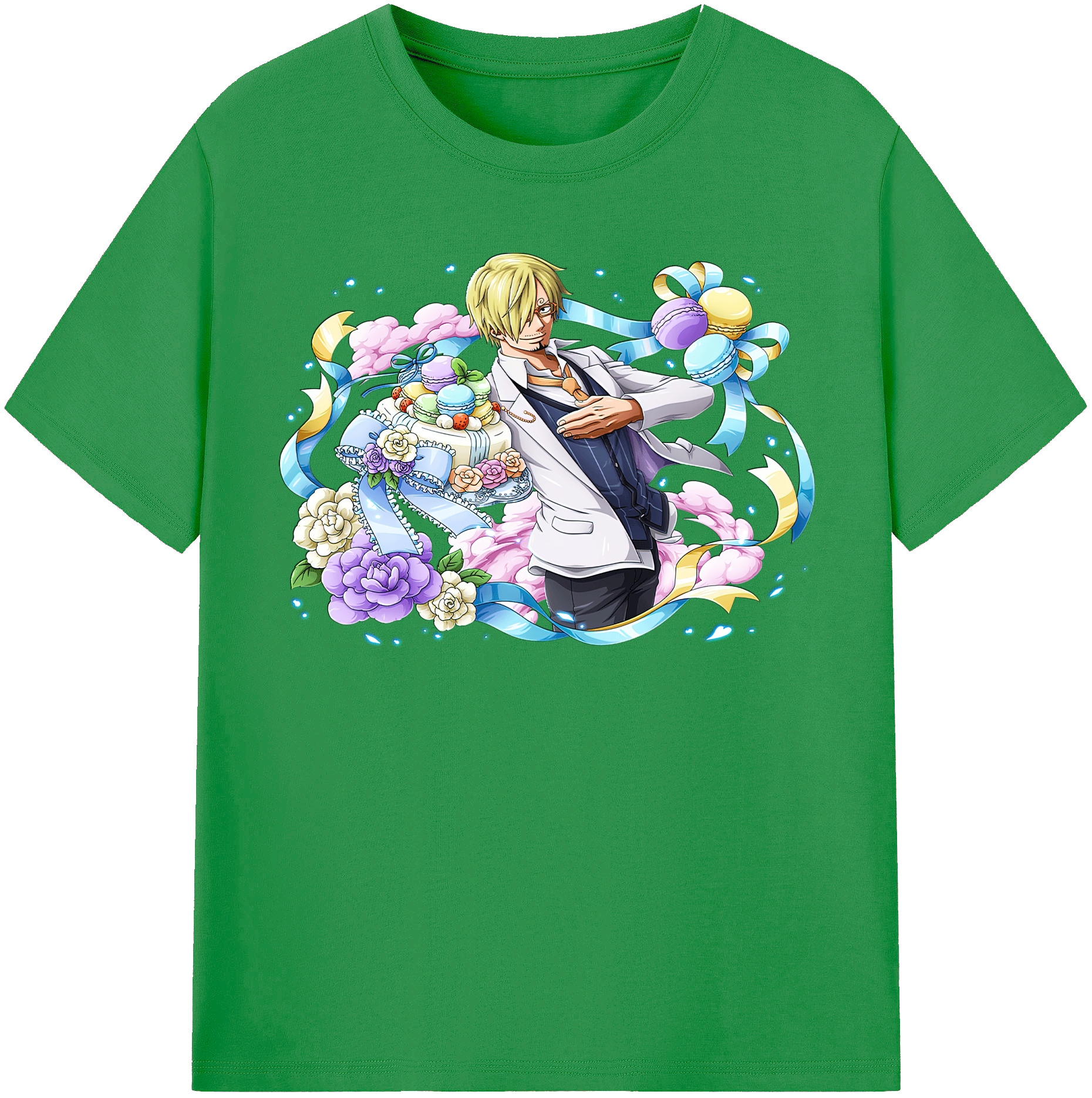 （画像用） ワンピース サンジ ONE PIECE Sanji レディースカジュアルプリントTシャツ（綿100％）