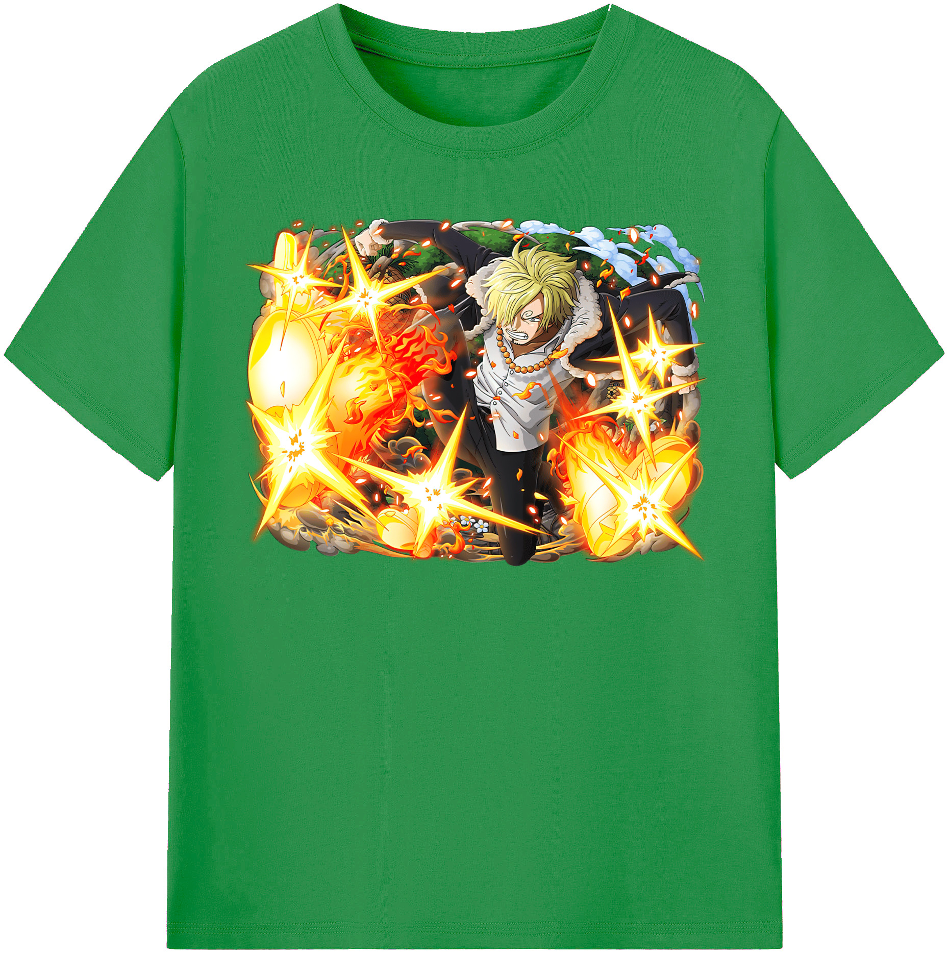 （画像用） ワンピース サンジ ONE PIECE Sanji レディースカジュアルプリントTシャツ（綿100％）