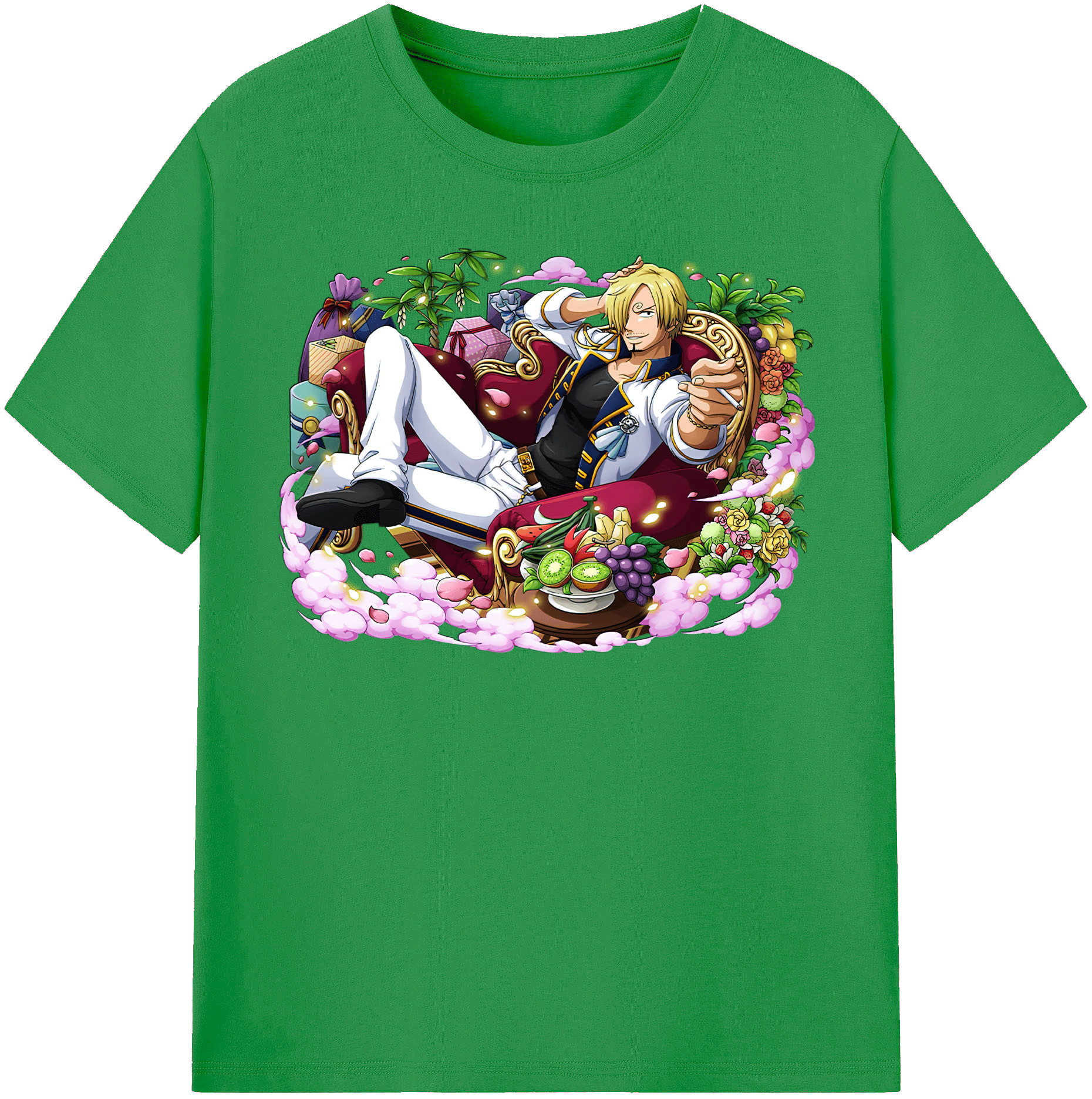 （画像用） ワンピース サンジ ONE PIECE Sanji レディースカジュアルプリントTシャツ（綿100％）