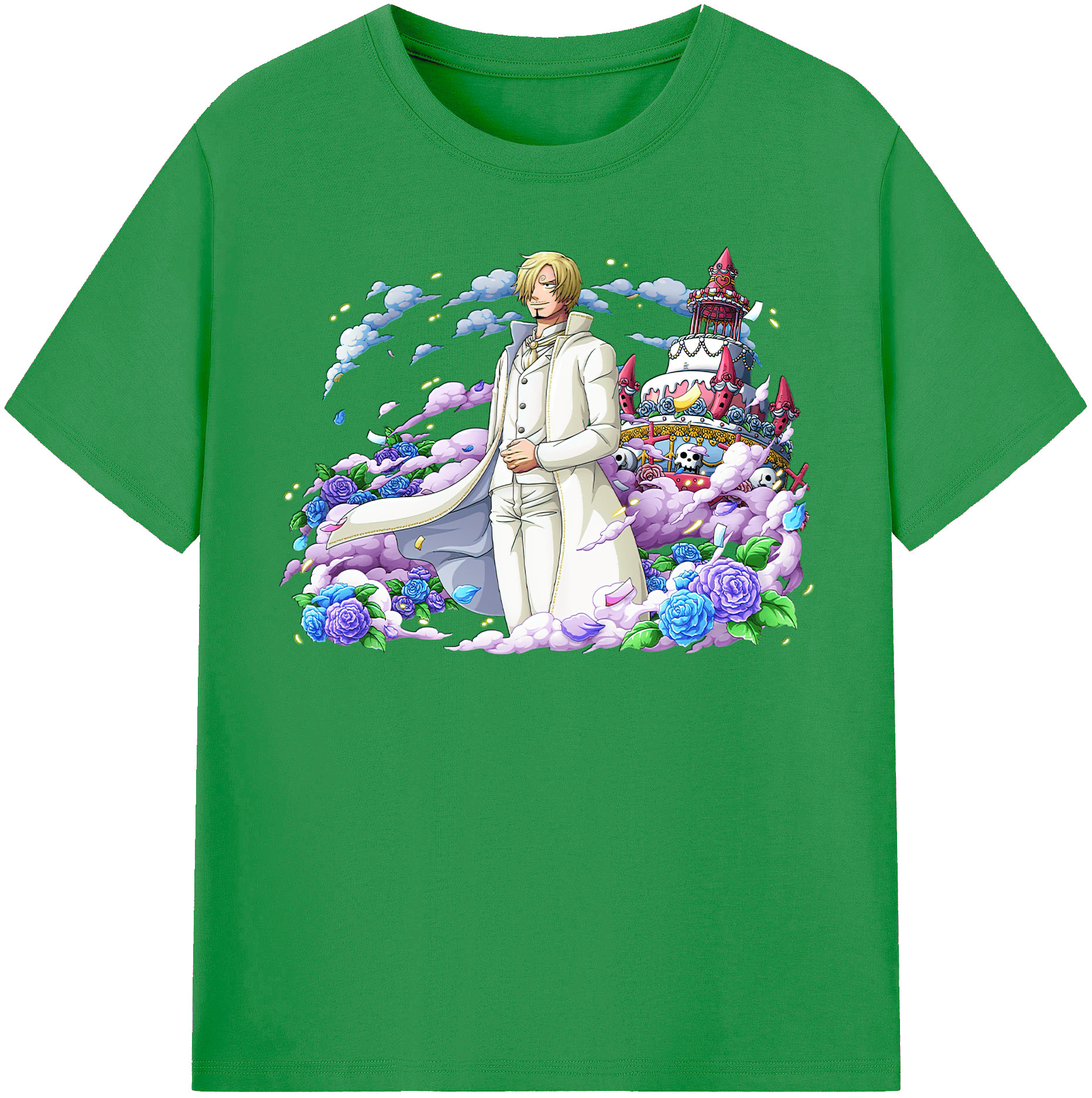 （画像用） ワンピース サンジ ONE PIECE Sanji レディースカジュアルプリントTシャツ（綿100％）