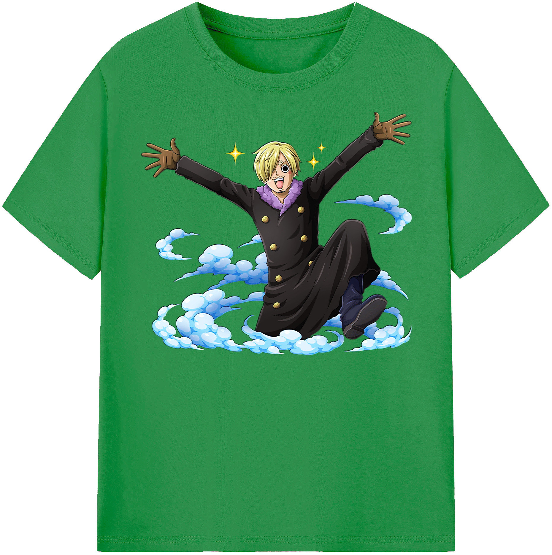 （画像用） ワンピース サンジ ONE PIECE Sanji レディースカジュアルプリントTシャツ（綿100％）