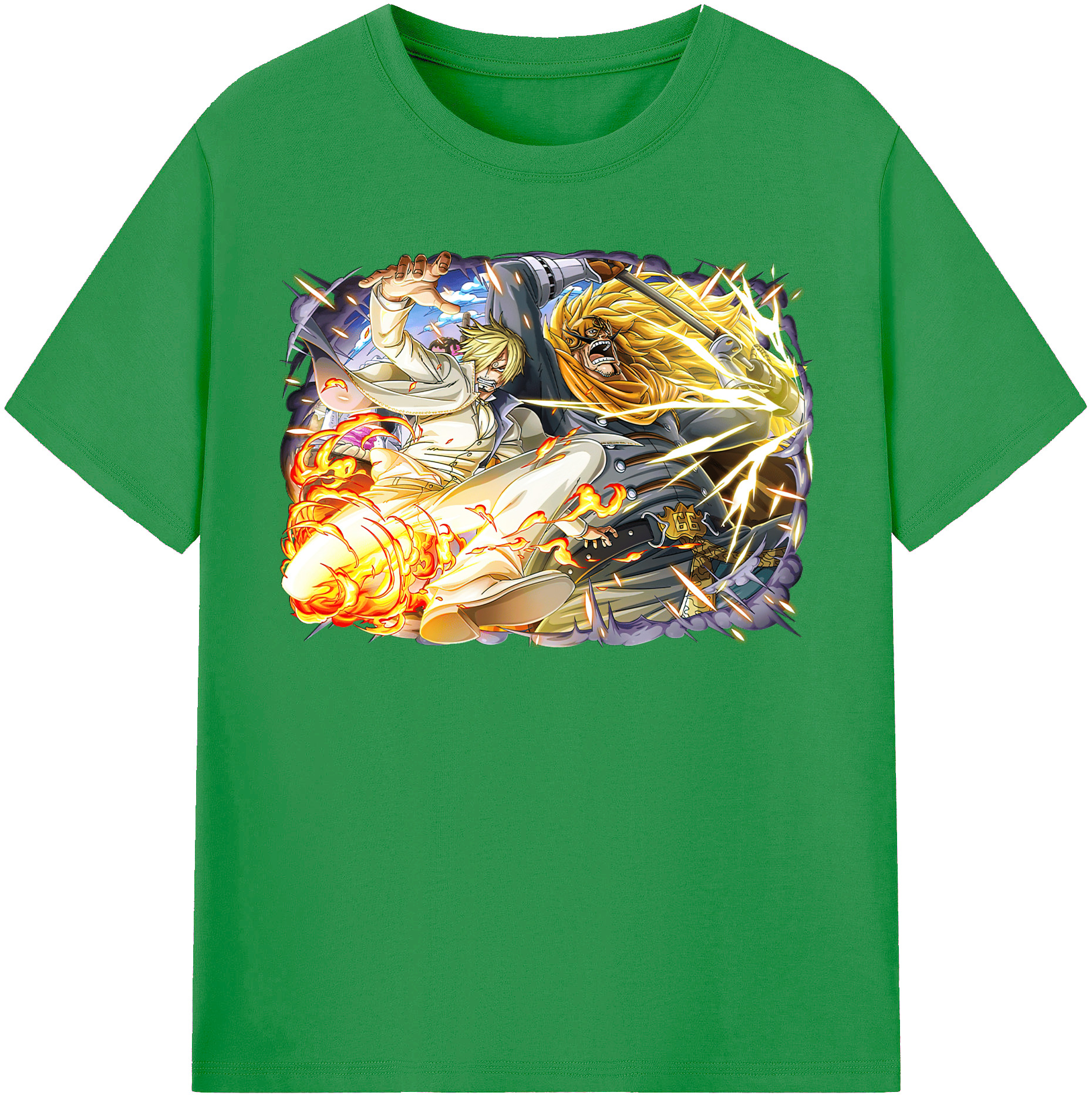 （画像用） ワンピース サンジ ONE PIECE Sanji レディースカジュアルプリントTシャツ（綿100％）