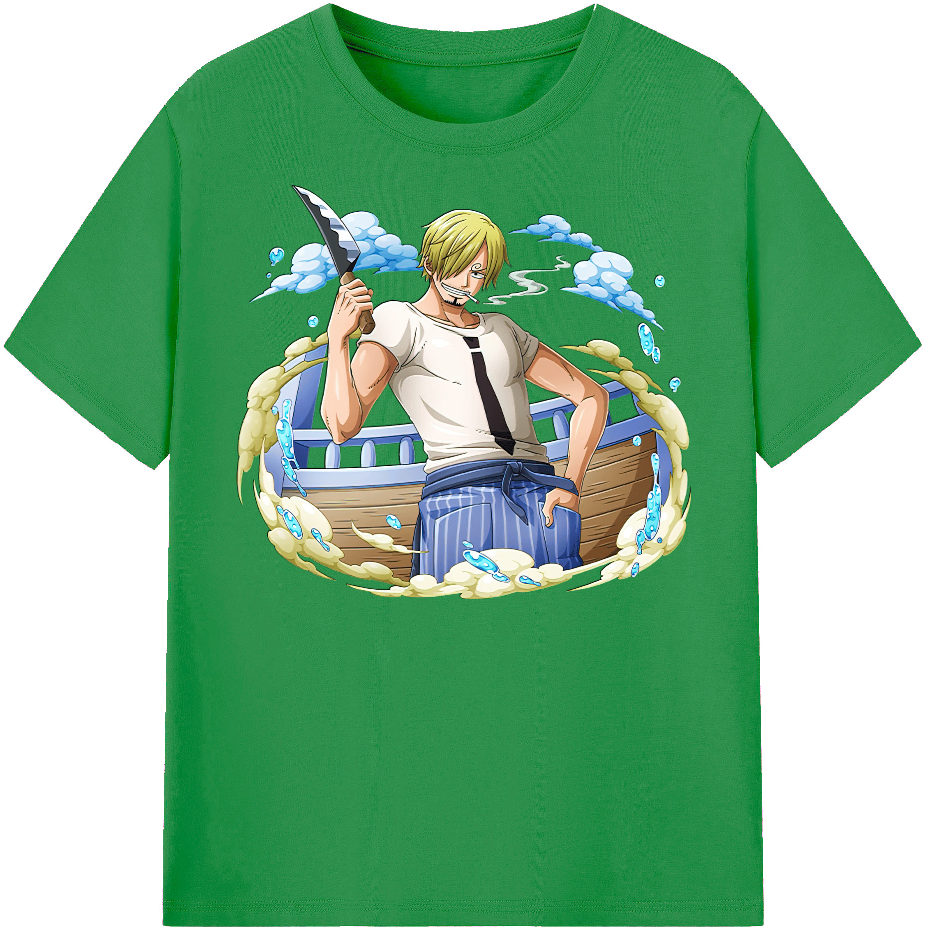 （画像用） ワンピース サンジ ONE PIECE Sanji レディースカジュアルプリントTシャツ（綿100％）