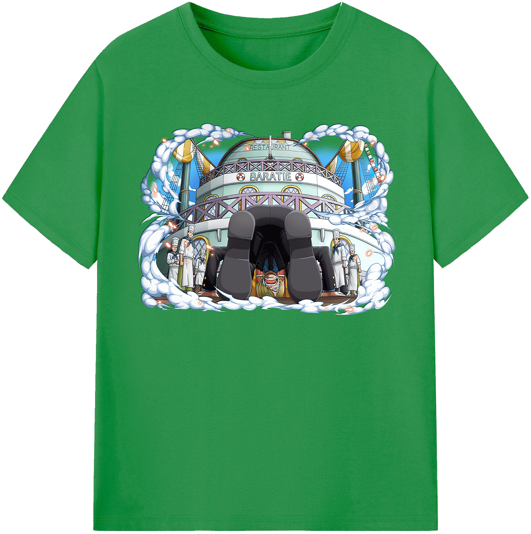 （画像用） ワンピース サンジ ONE PIECE Sanji レディースカジュアルプリントTシャツ（綿100％）