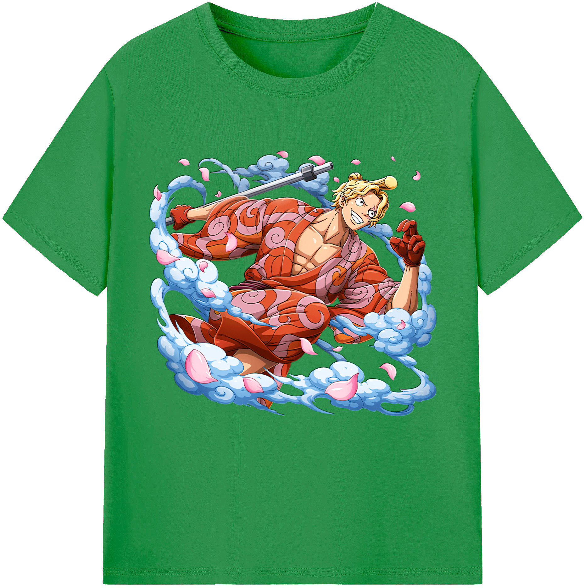 （画像用） ワンピース サンジ ONE PIECE Sanji レディースカジュアルプリントTシャツ（綿100％）