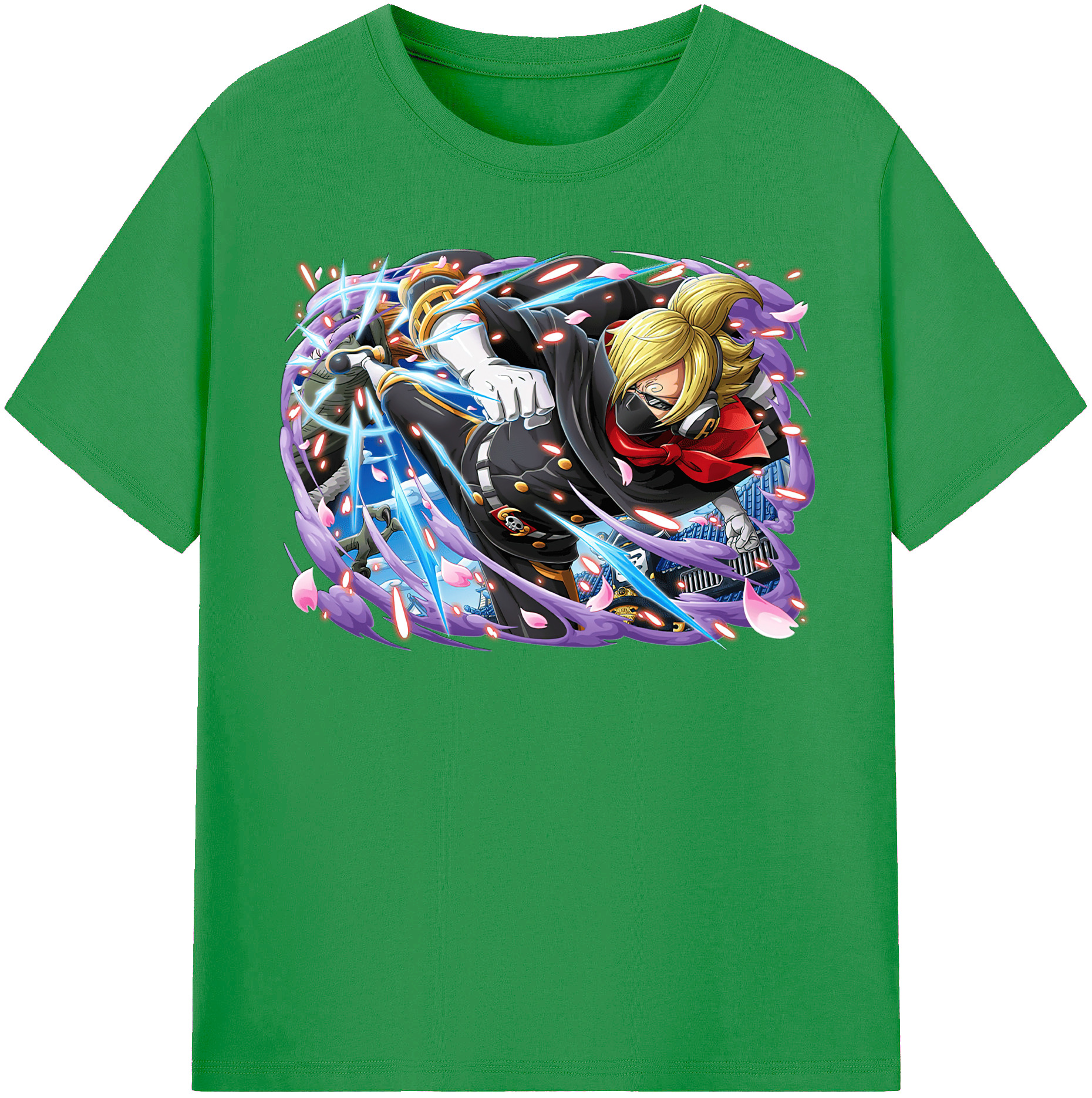 （画像用） ワンピース サンジ ONE PIECE Sanji レディースカジュアルプリントTシャツ（綿100％）