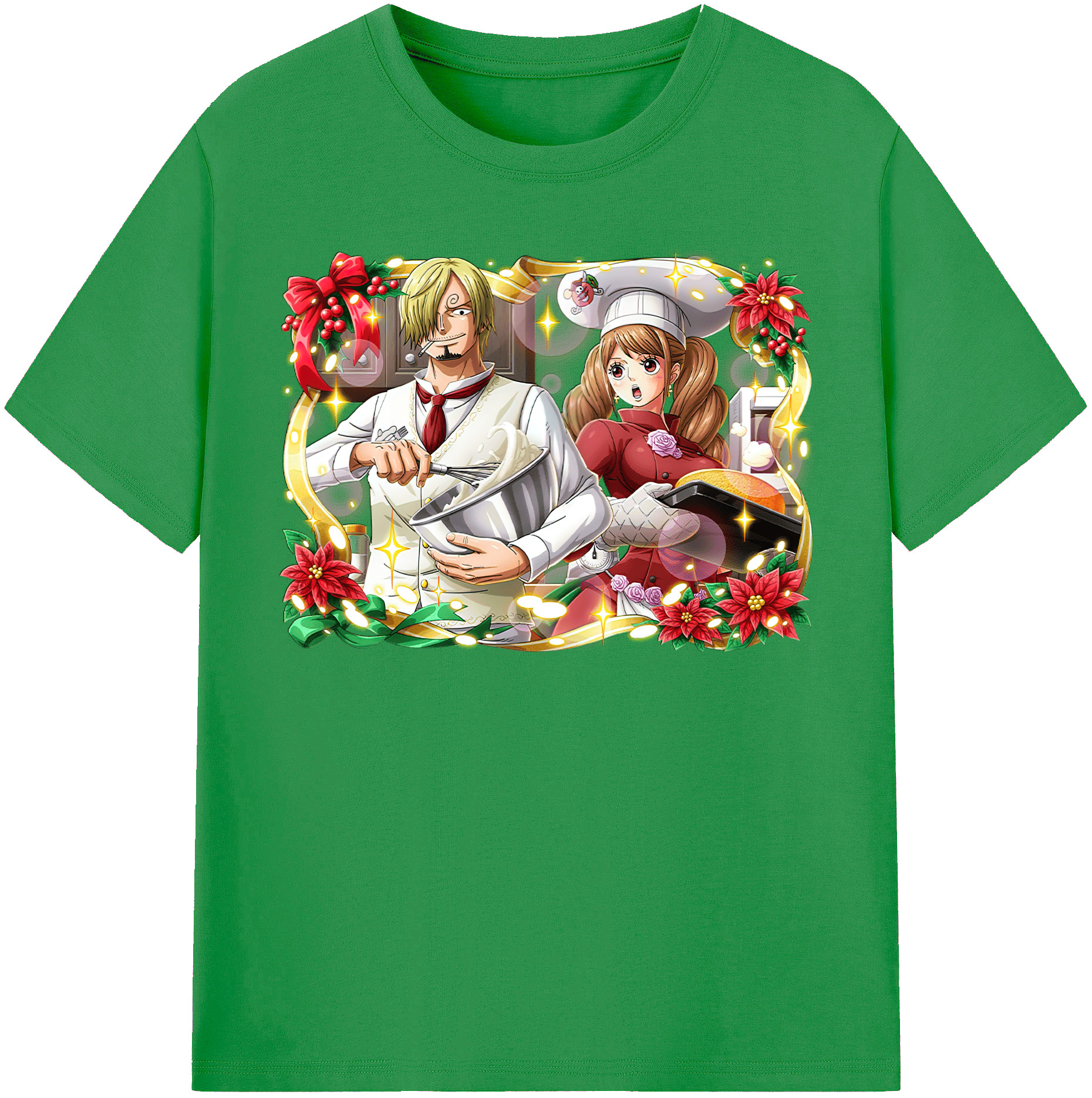 （画像用） ワンピース サンジ ONE PIECE Sanji レディースカジュアルプリントTシャツ（綿100％）