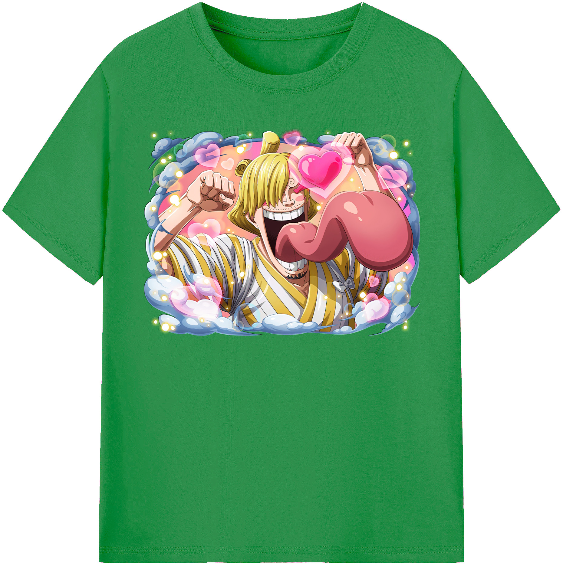 （画像用） ワンピース サンジ ONE PIECE Sanji レディースカジュアルプリントTシャツ（綿100％）