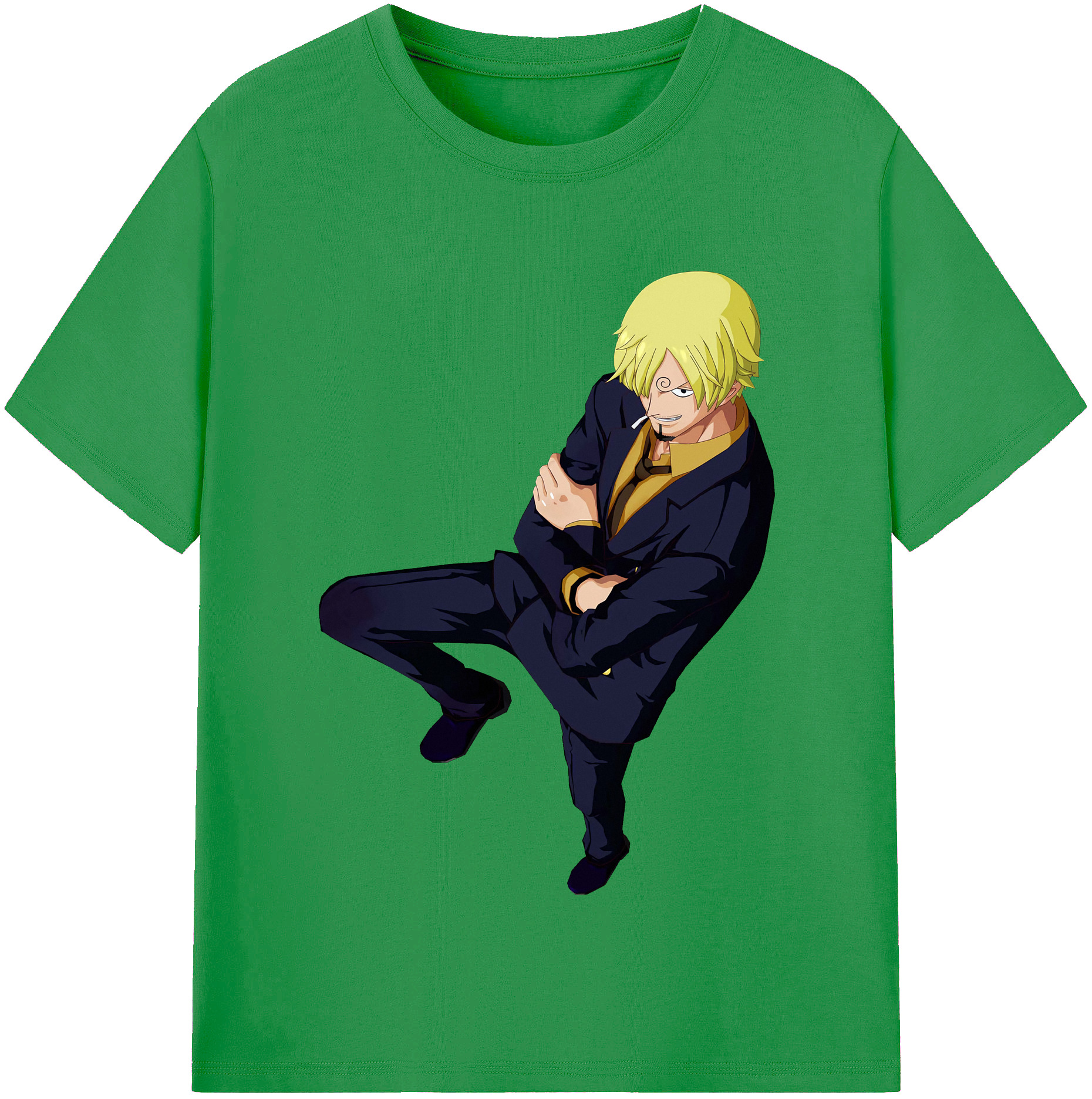 （画像用） ワンピース サンジ ONE PIECE Sanji レディースカジュアルプリントTシャツ（綿100％）